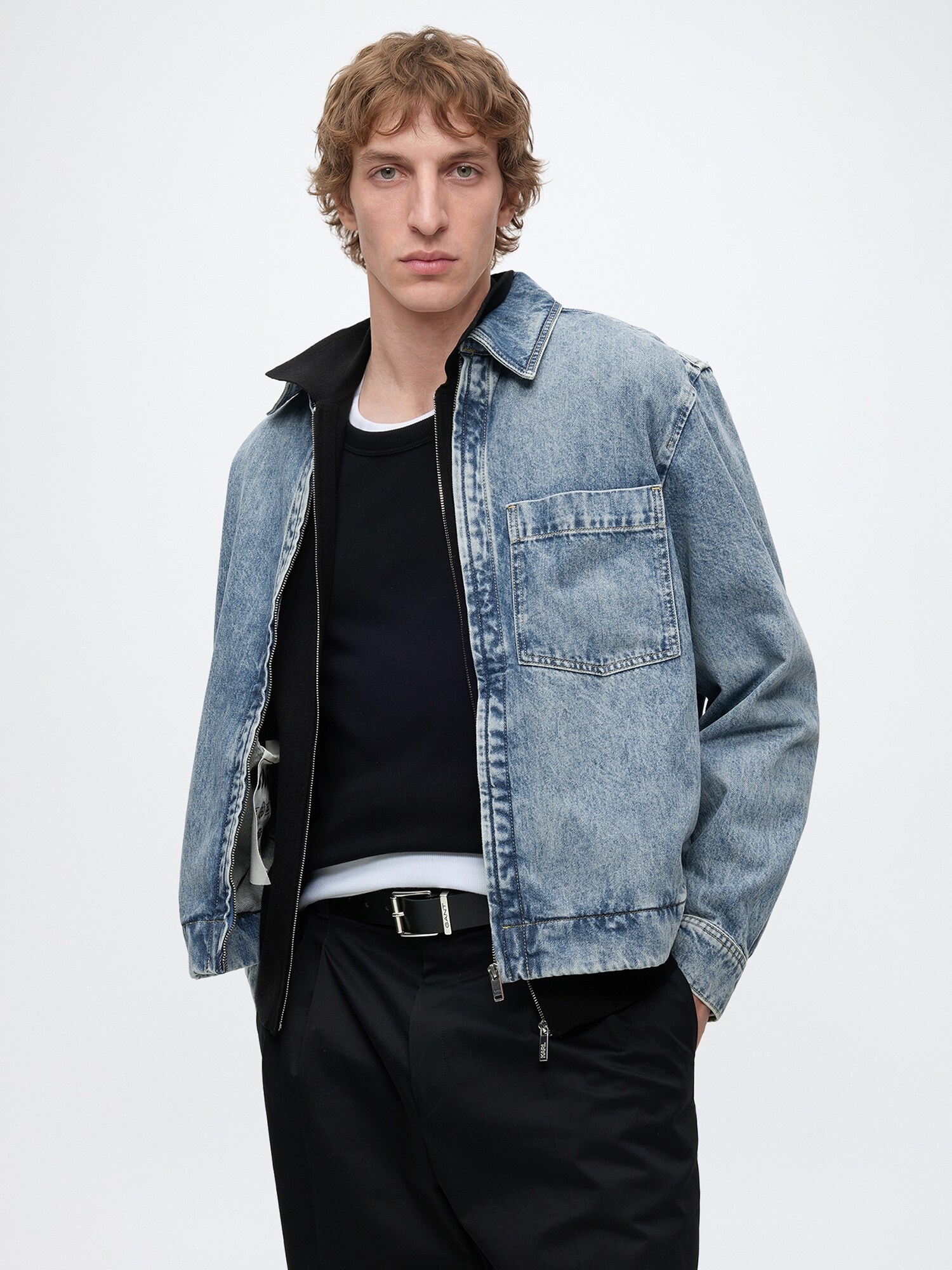 BOSS Chaqueta de entretiempo 'LUNEY' azul denim – imagen 2