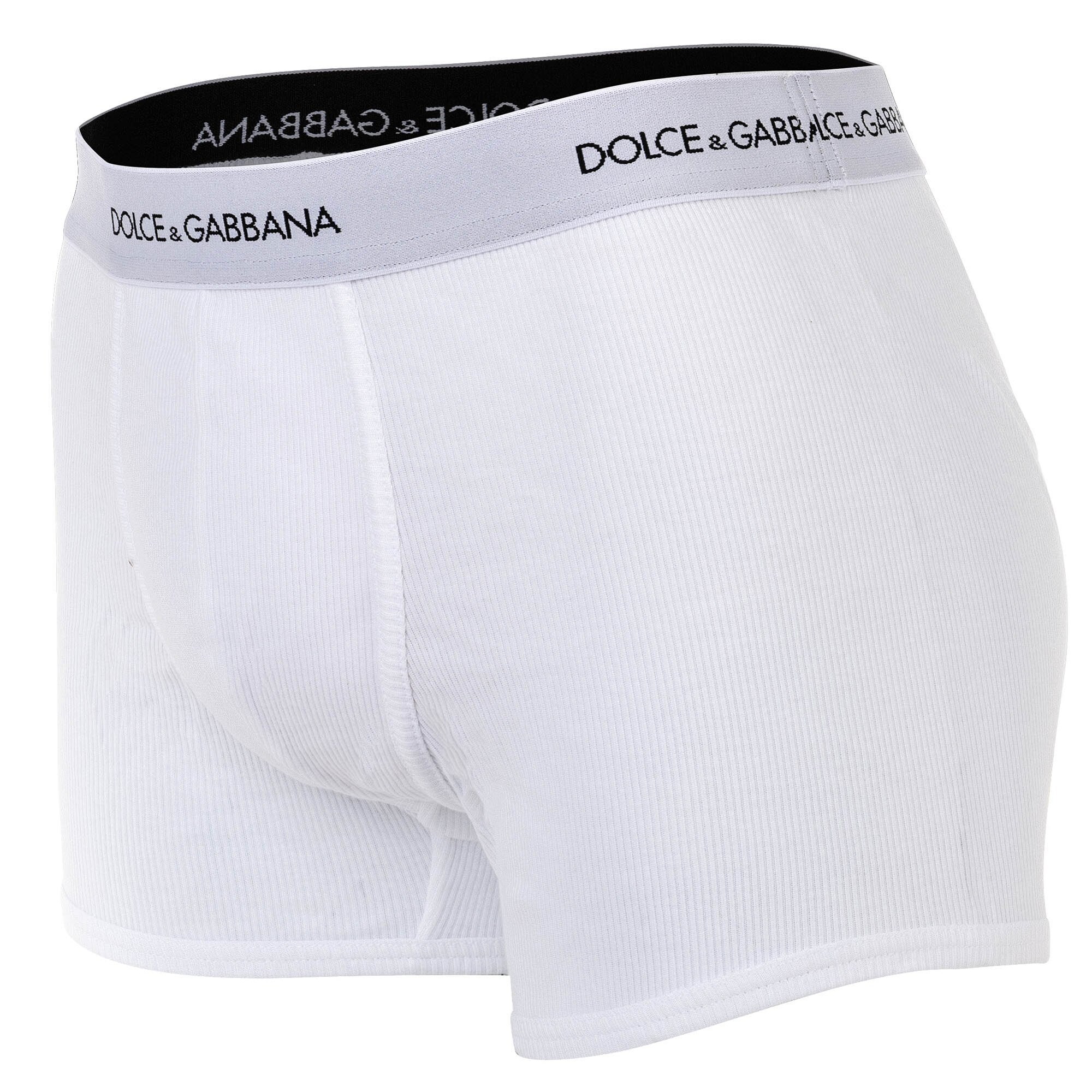 DOLCE & GABBANA Calzoncillo boxer gris claro / negro / blanco denim – imagen 2