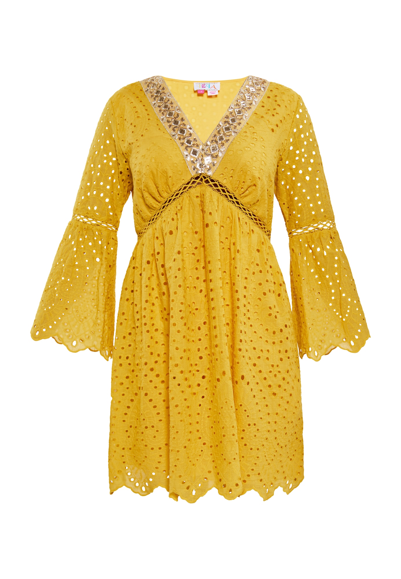 IZIA Rochie de vară  galben închis / negru
