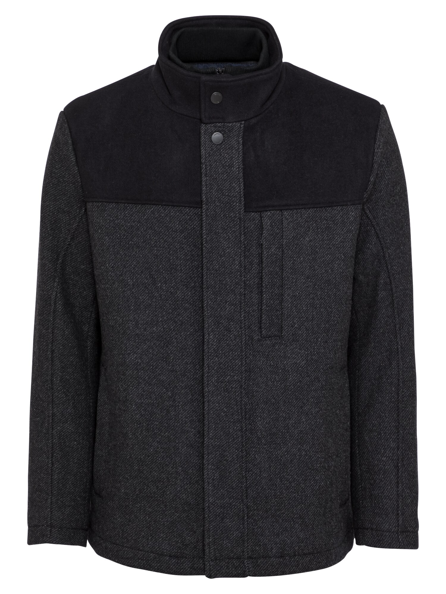ESPRIT Rudeninis-žieminis paltas 'Block'  antracito / juoda