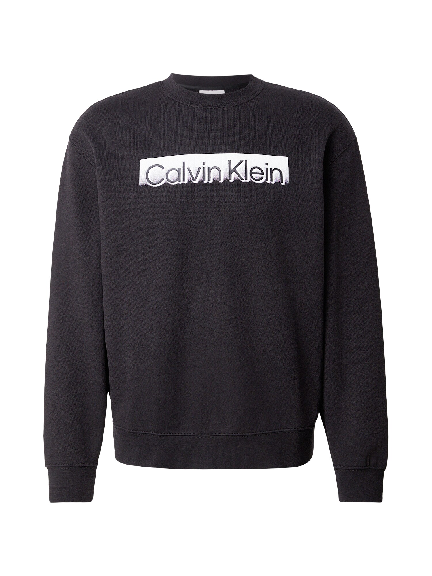 Calvin Klein Bluză de molton  negru / alb