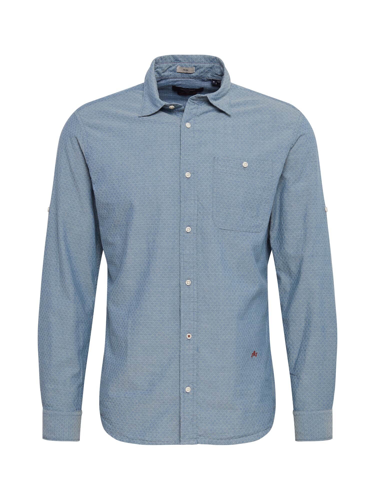 JACK & JONES Dalykiniai marškiniai 'NICK'  mėlyna dūmų spalva