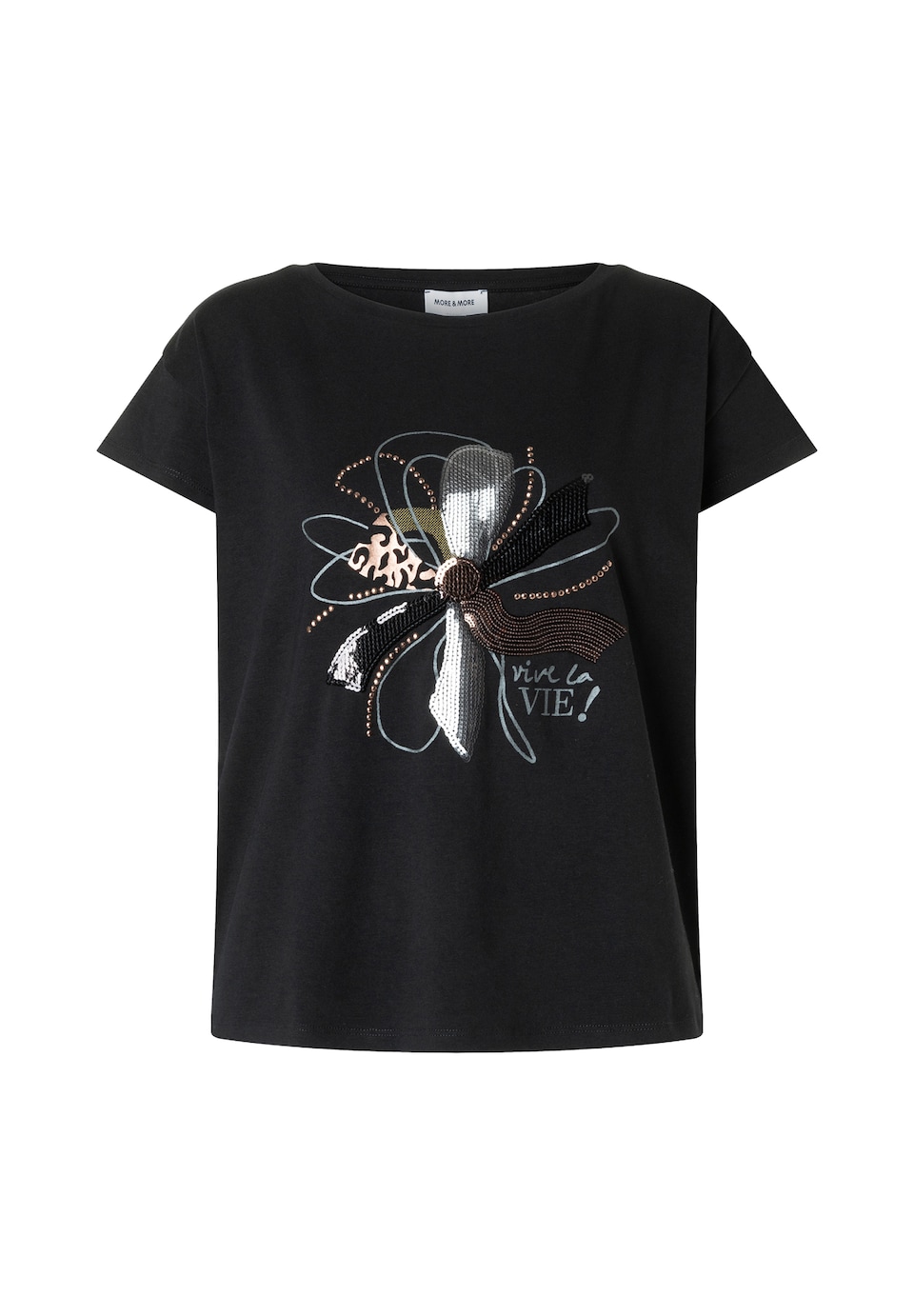 T-shirt brun / brons / svart