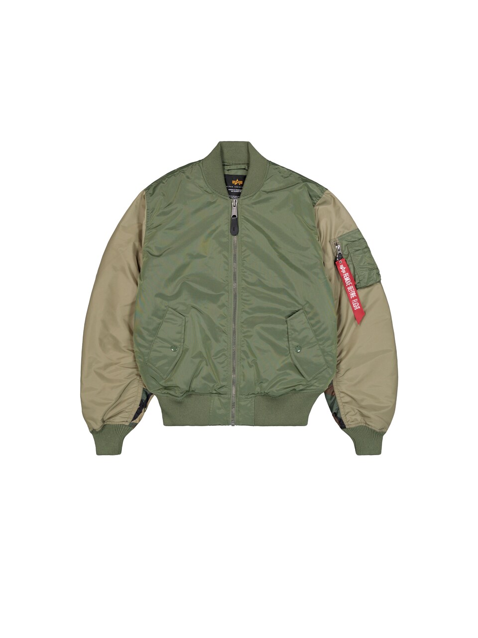 Övergångsjacka 'MA-1' grön / khaki
