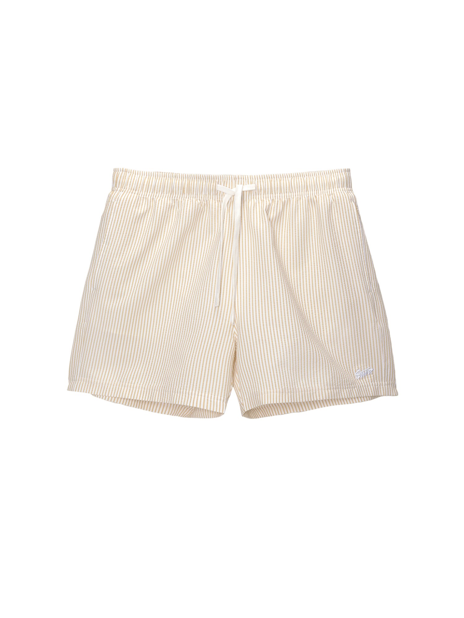 Pull&Bear Plavecké šortky  šafránová / biela ako vlna