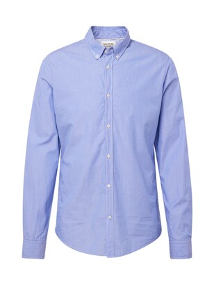 Scotch & Soda Overhemd ‘Essential’ Blauw / Wit