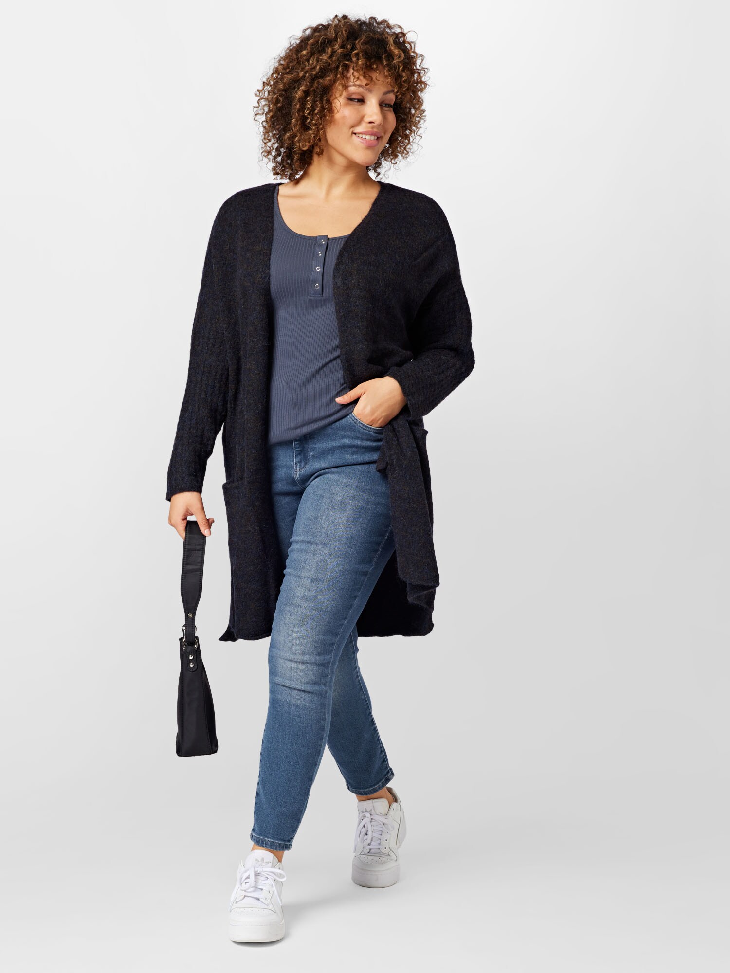 Thumbnail - Fransa Curve Strickjacke Sandy