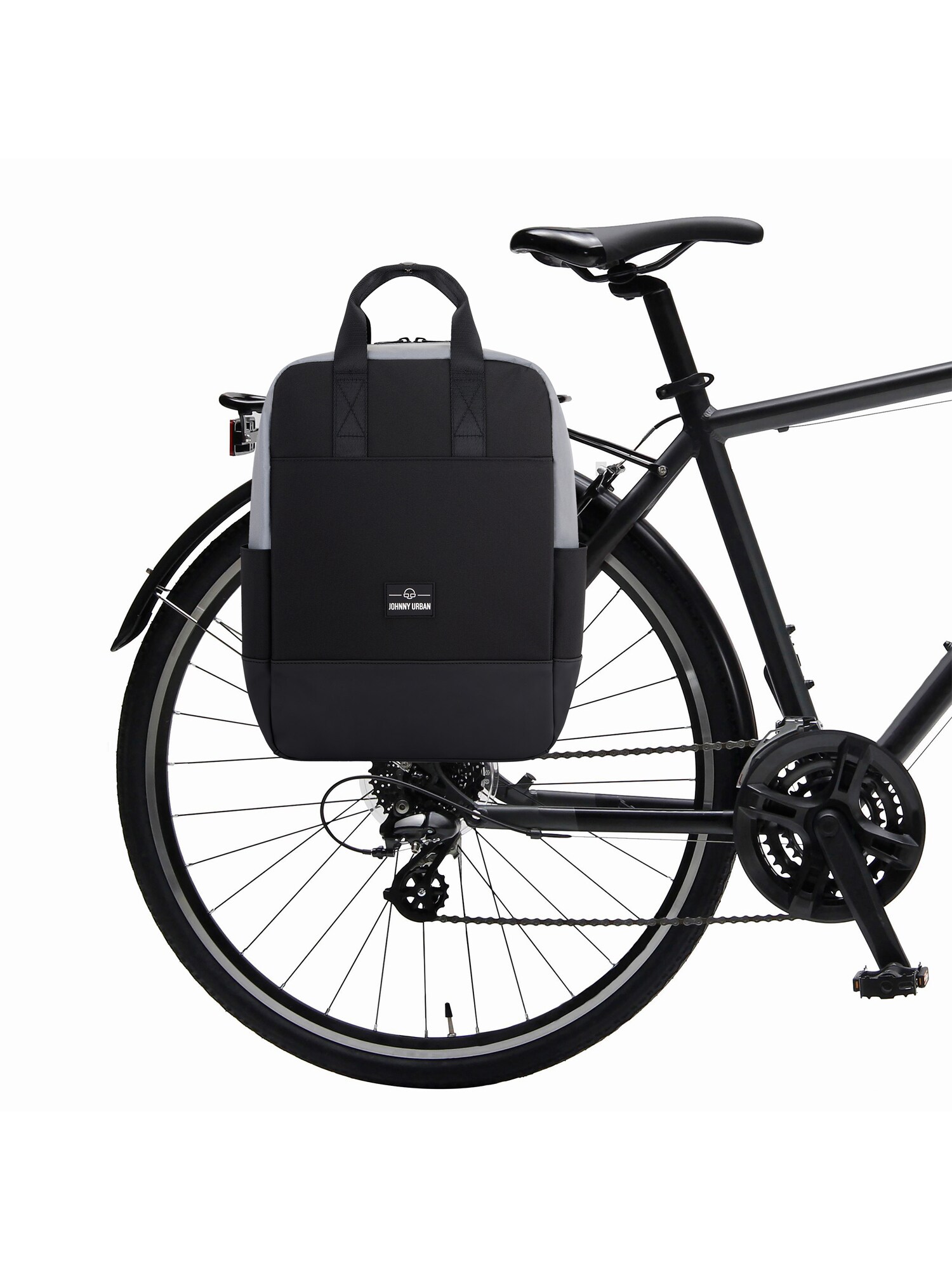 Johnny Urban Hátizsák 'Jona Medium Bike'  szürke / fekete termék 2. képe