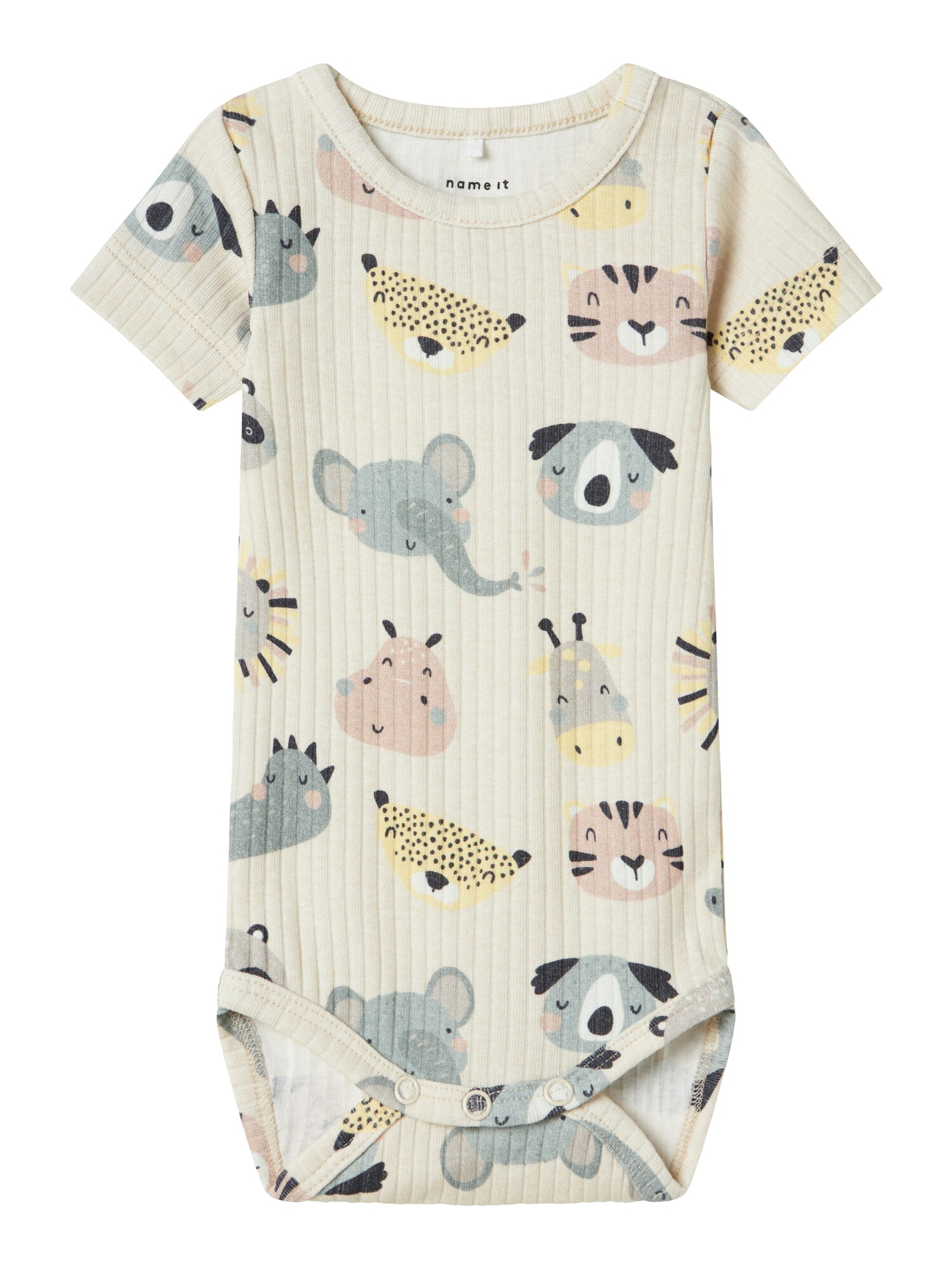 NAME IT Salopetă/Body NBNOSUMMER  bej / albastru fumuriu / galben pastel / negru