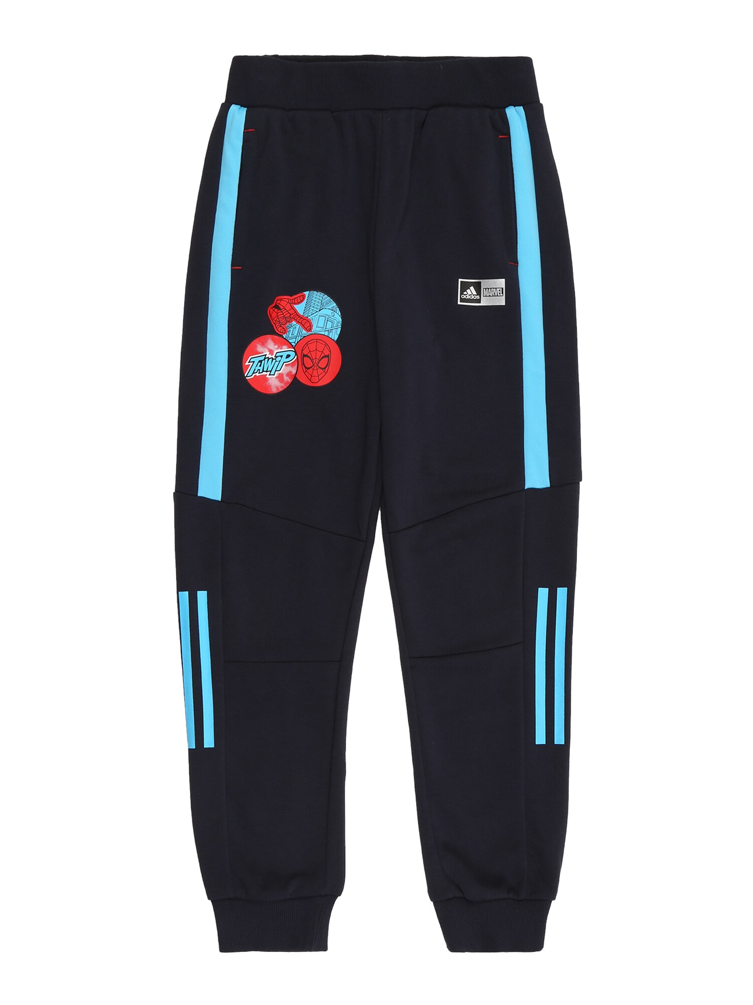 ADIDAS PERFORMANCE Sportinės kelnės 'Spider-Man'  šviesiai mėlyna / tamsiai mėlyna jūros spalva / raudona