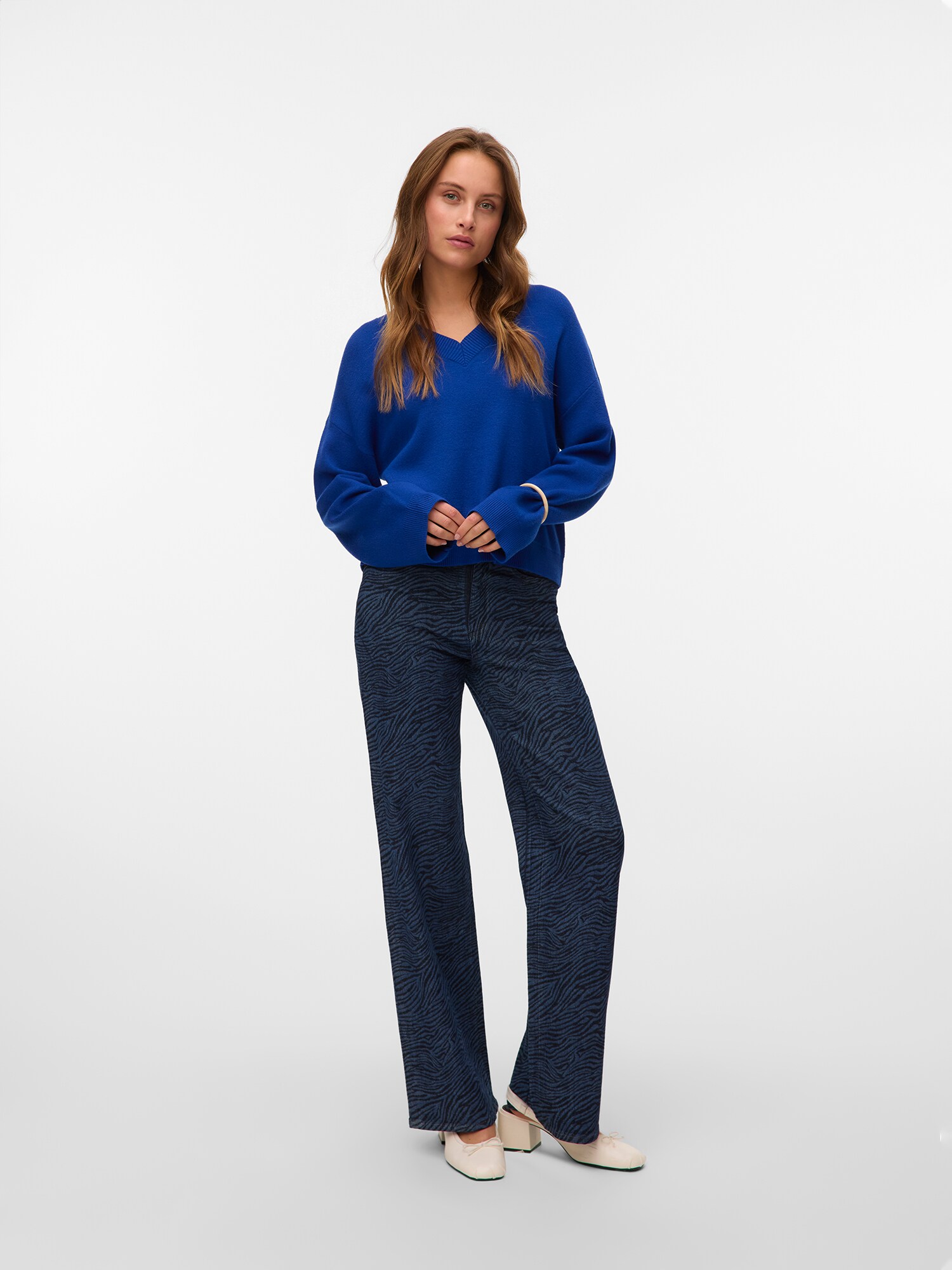 VERO MODA Sveter 'VMGOLD' tmavomodrá (obrázok 4)
