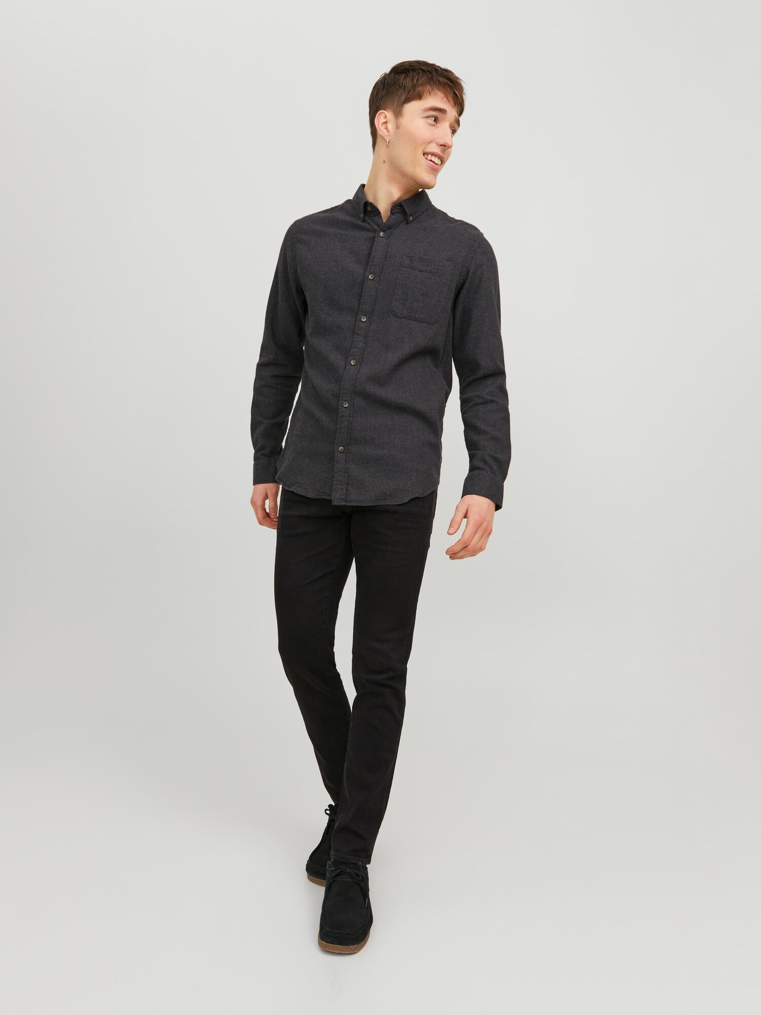 JACK & JONES Košeľa 'JJEClassic' antracitová (obrázok 4)