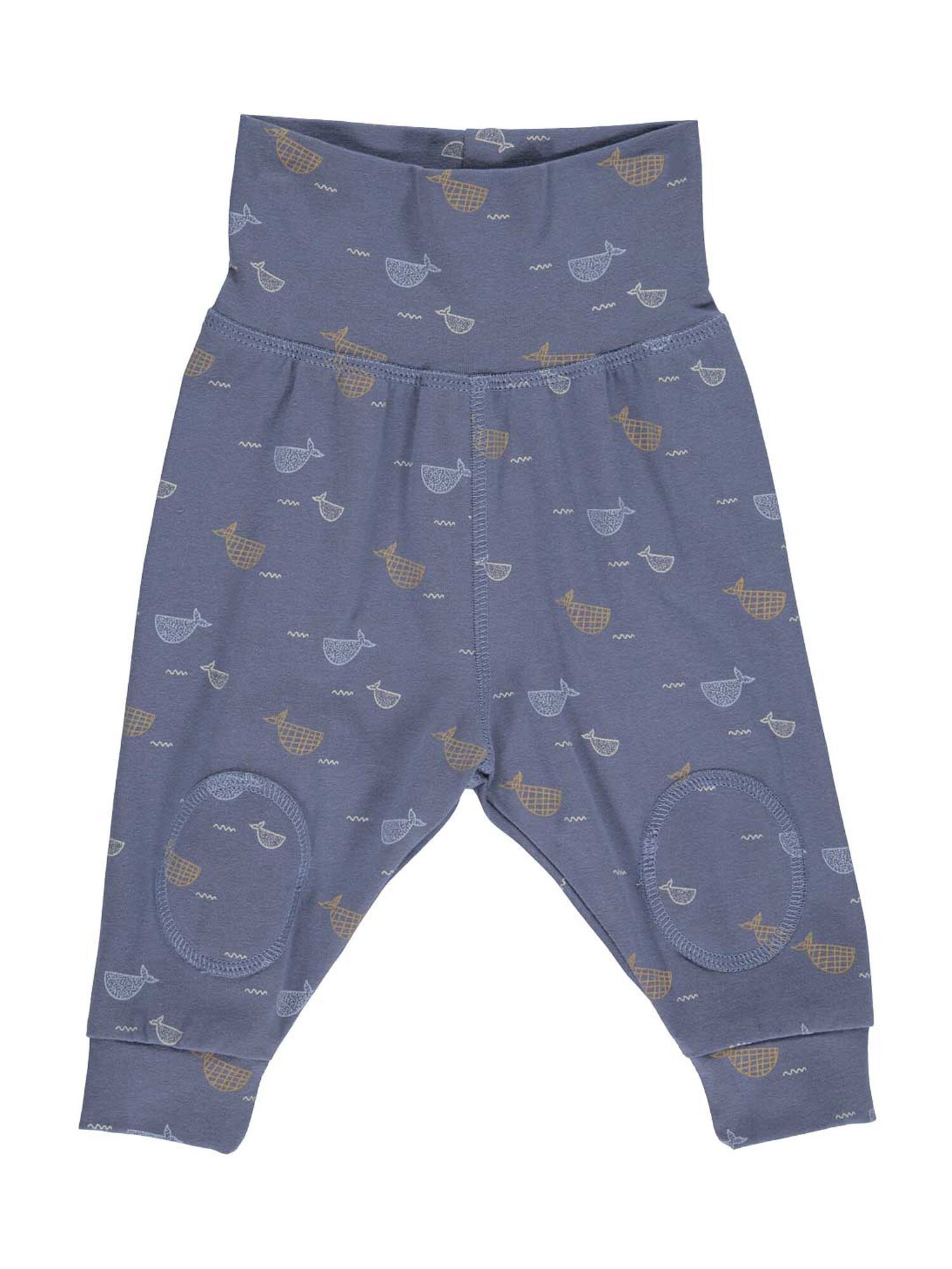 Müsli by GREEN COTTON Kelnės 'Whale' smėlio spalva / indigo spalva / šviesiai mėlyna / balta