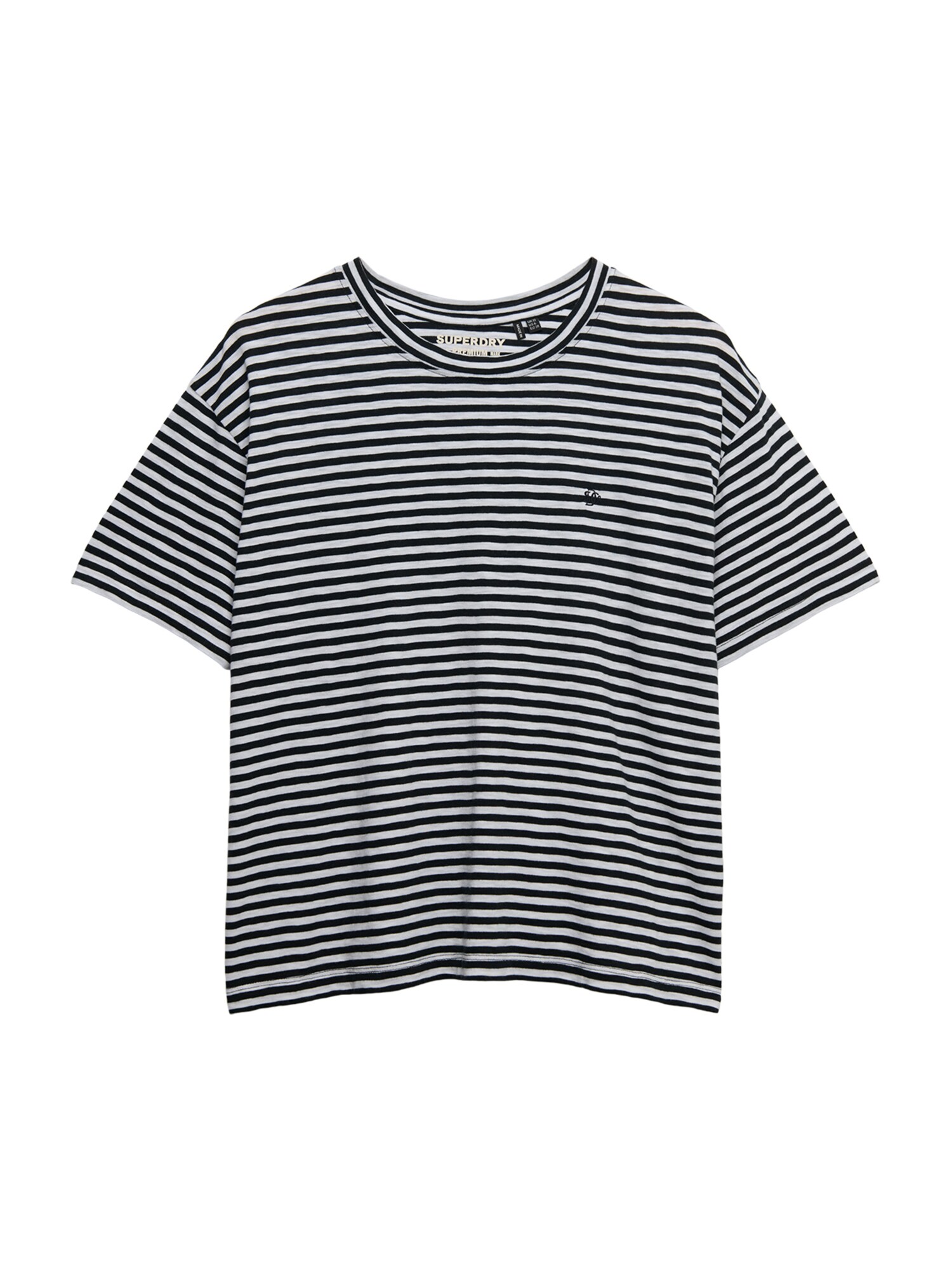 Superdry & Co Tricou  negru / alb