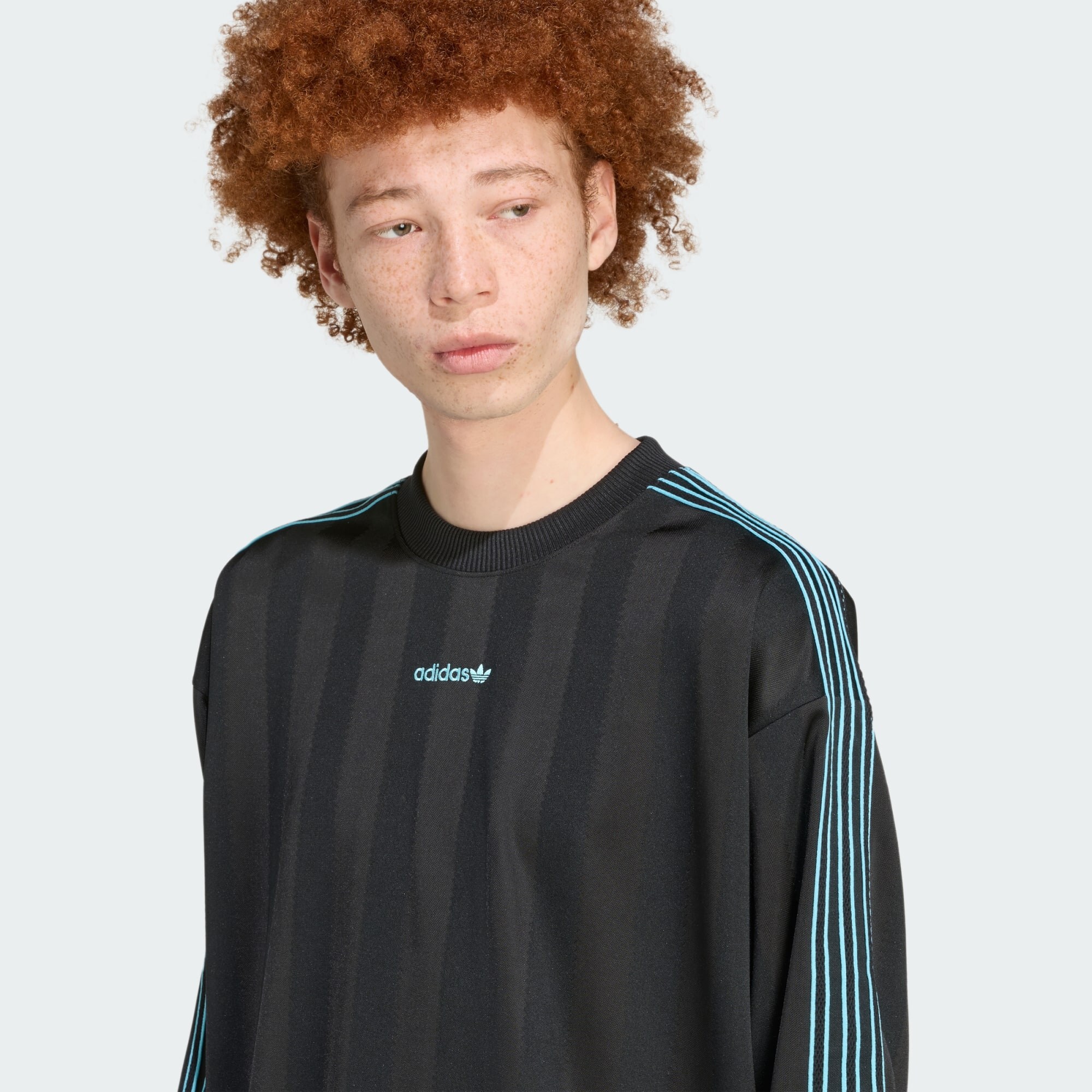 ADIDAS ORIGINALS Tričko 'Long Sleeve' azúrová / čierna (obrázok 4)