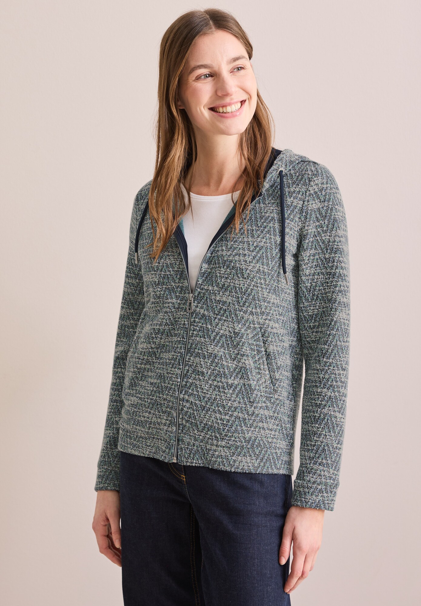 Thumbnail - Bouclé Hoodie Jacke