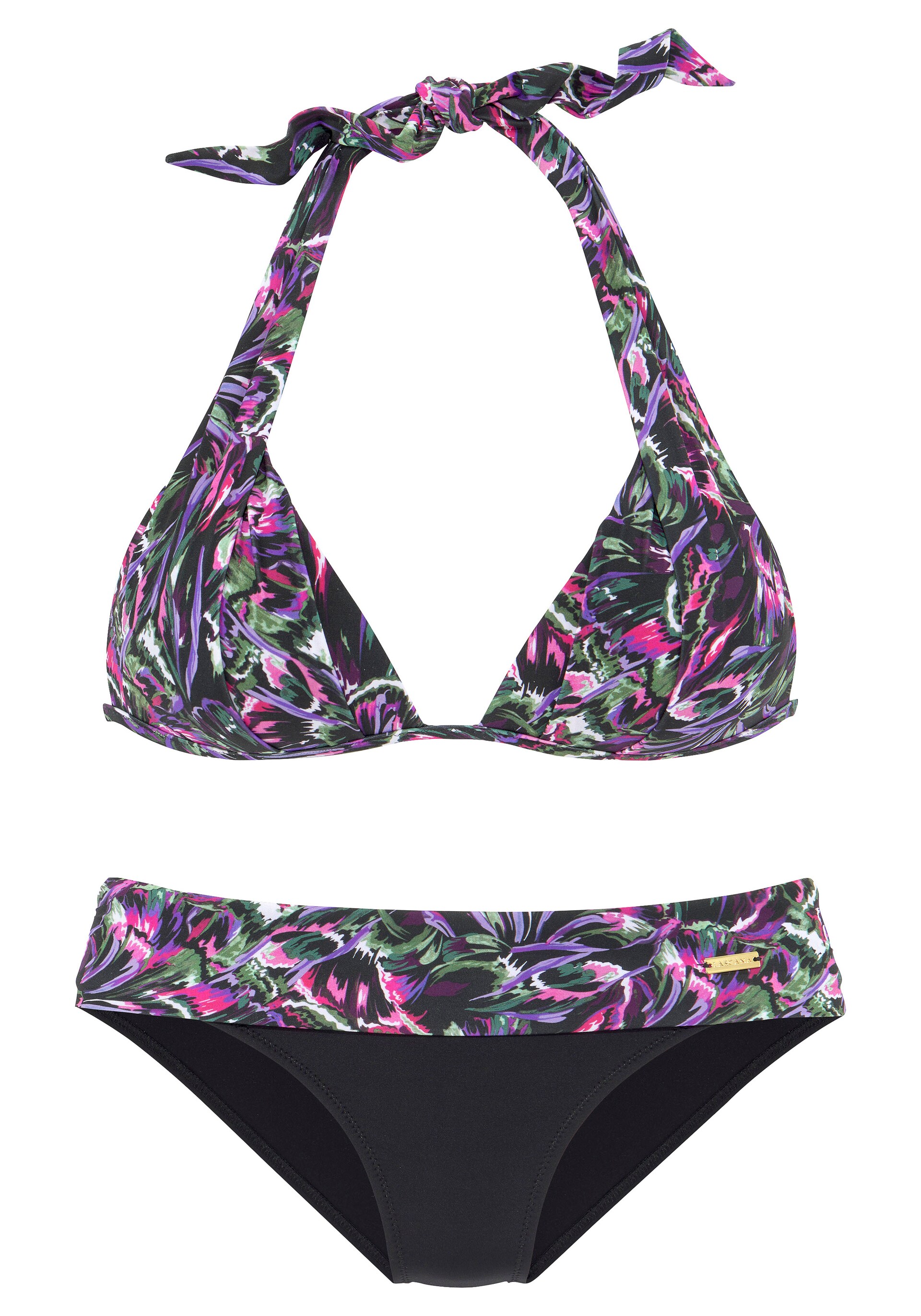 LASCANA Bikiniöverdel grön / lila / ljusrosa bikinis dam