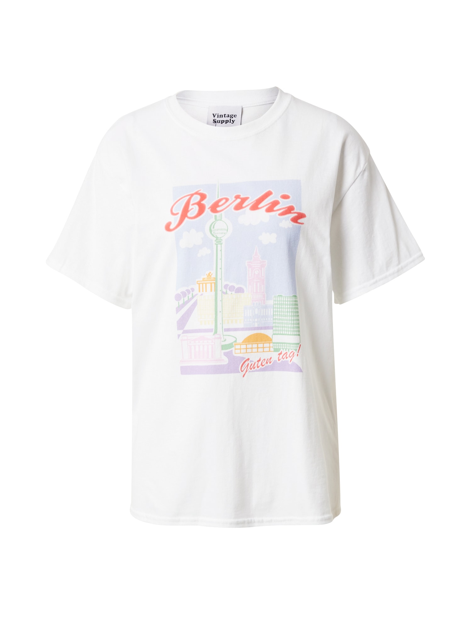 Vintage Supply Marškinėliai 'BERLIN' balta / mišrios spalvos