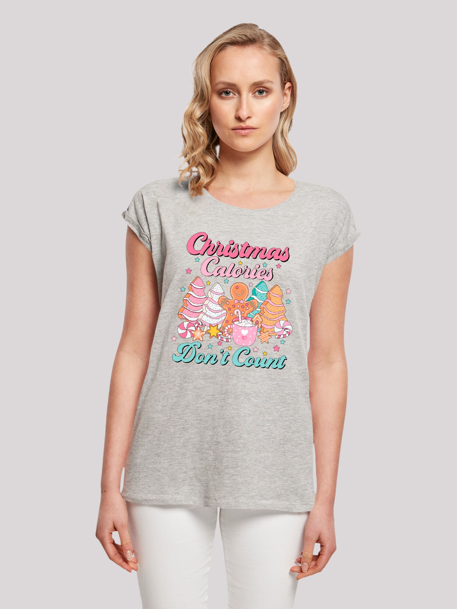 Thumbnail - F4NT4STIC T-Shirt Christmas Calories Dont Count Candy
