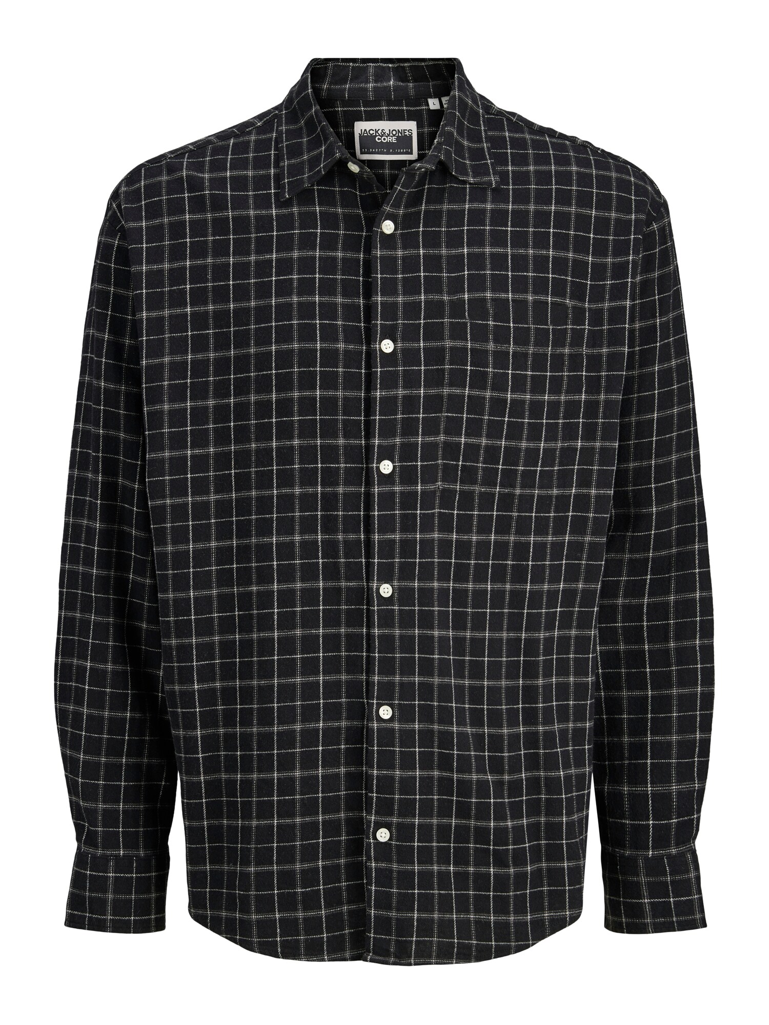 Jack & Jones Plus Cămașă  negru / alb