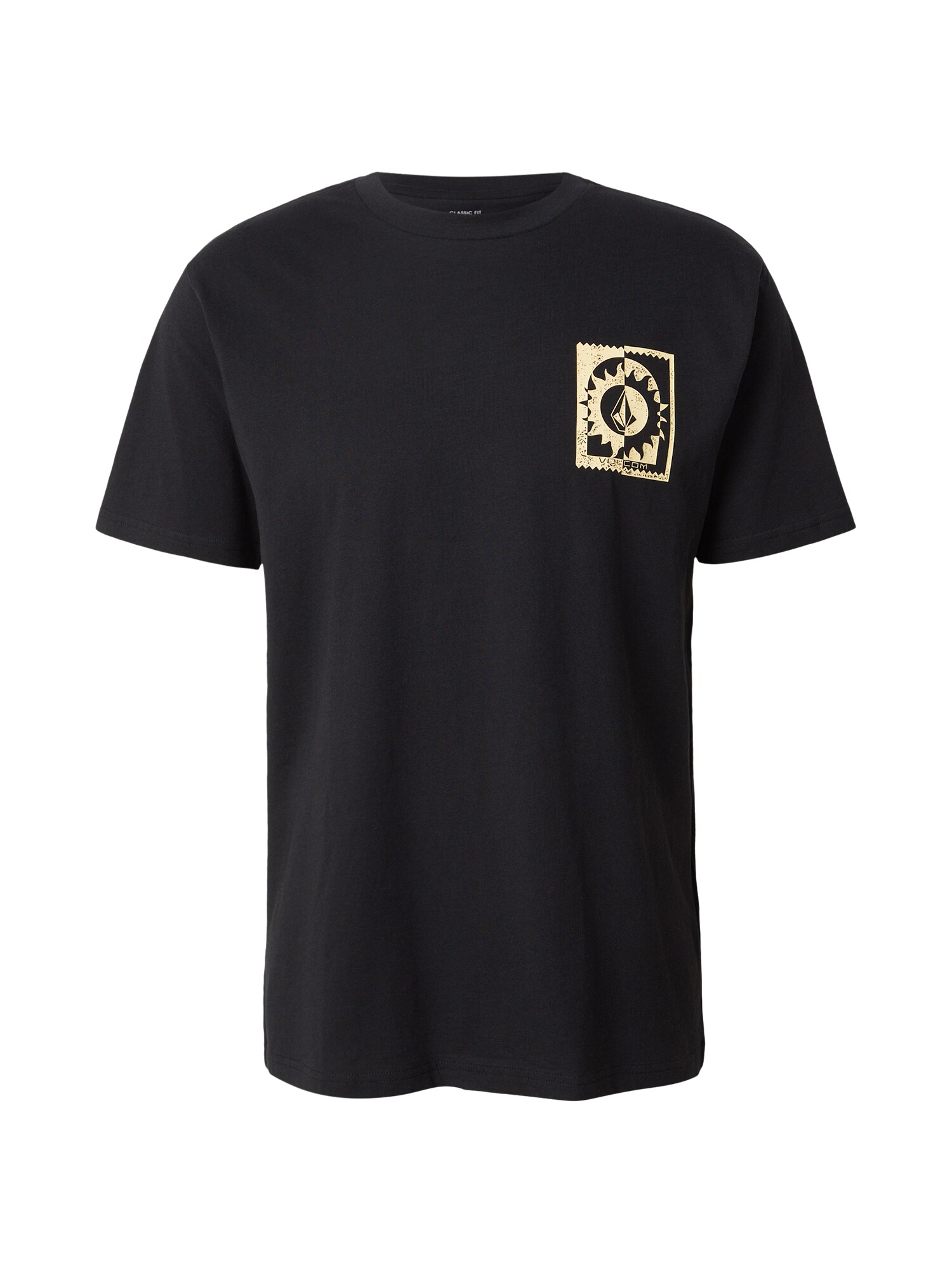 Volcom Tricou 'BURNER'  galben deschis / negru