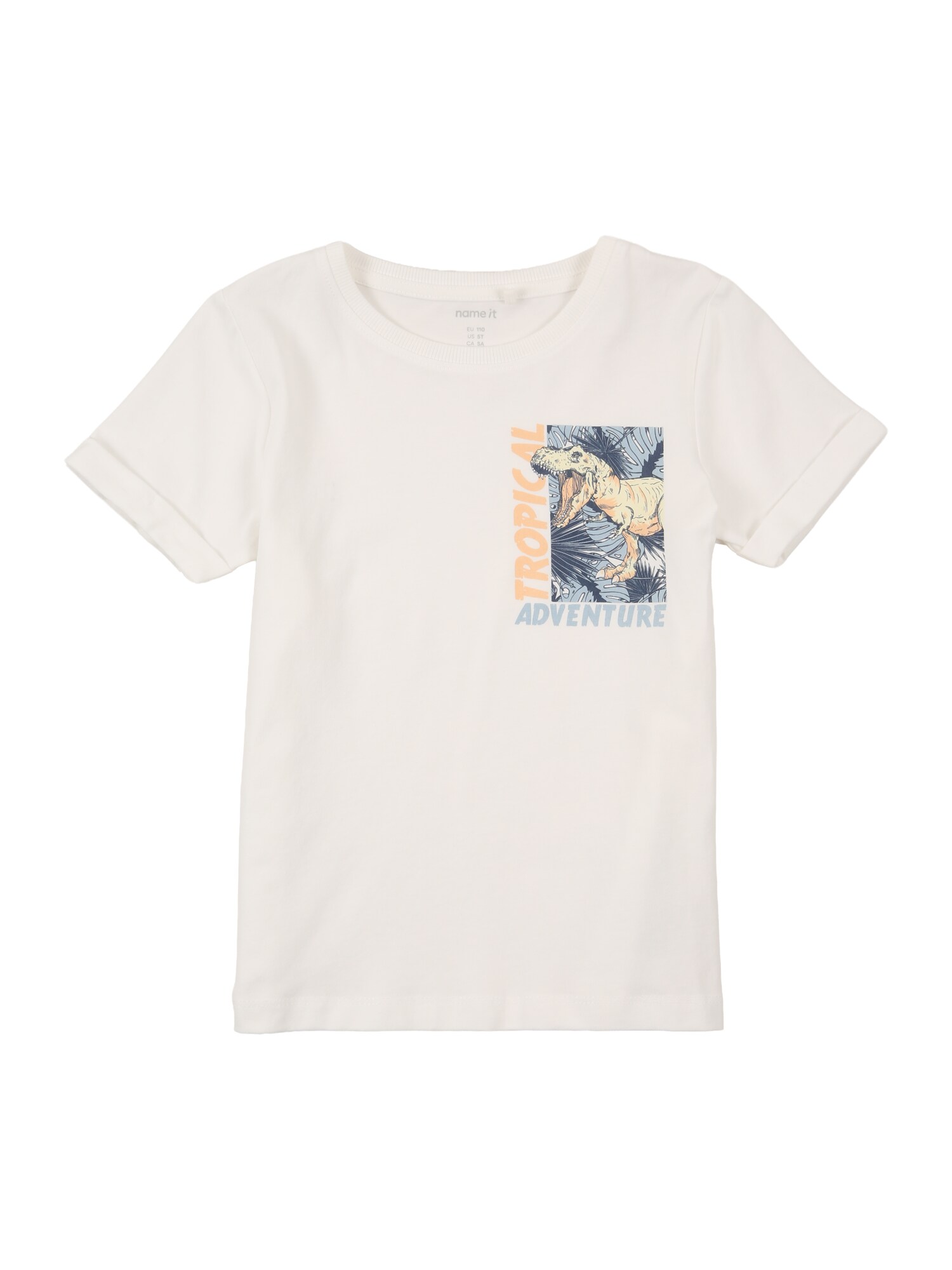 NAME IT Tricou 'NMMVUX'  albastru marin / portocaliu / alb
