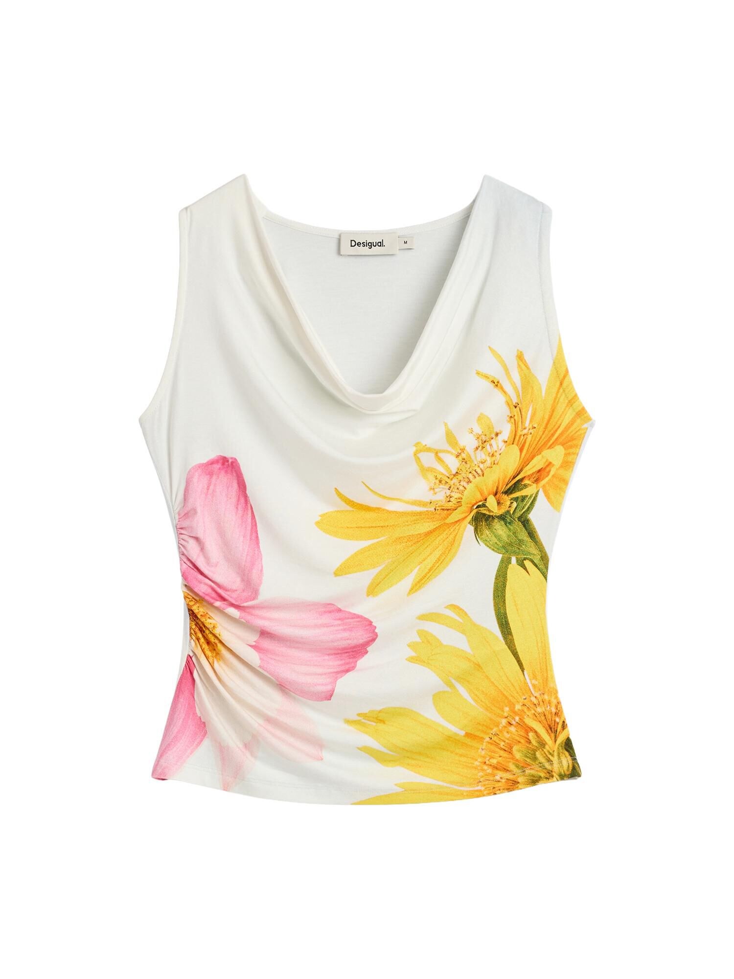 Desigual Camiseta  amarillo / rosa / blanco