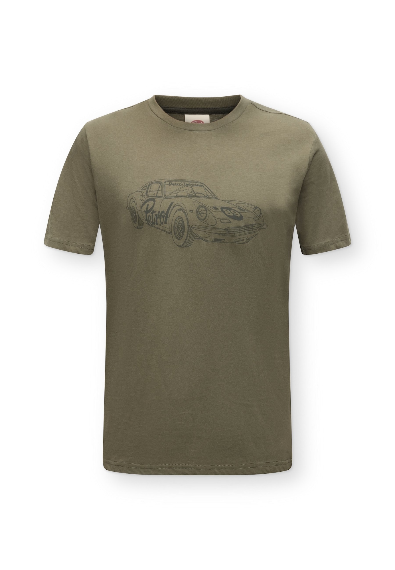 Petrol Industries Tricou gri metalic / oliv
