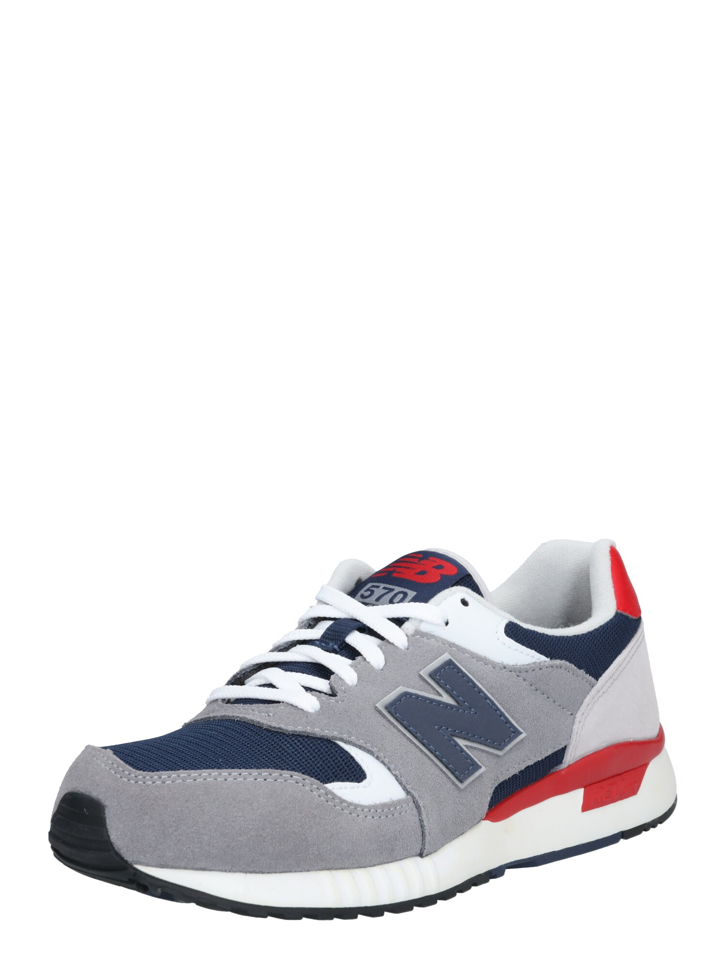new balance Sportbačiai be auliuko  akmens / balta / šviesiai raudona / tamsiai mėlyna jūros spalva