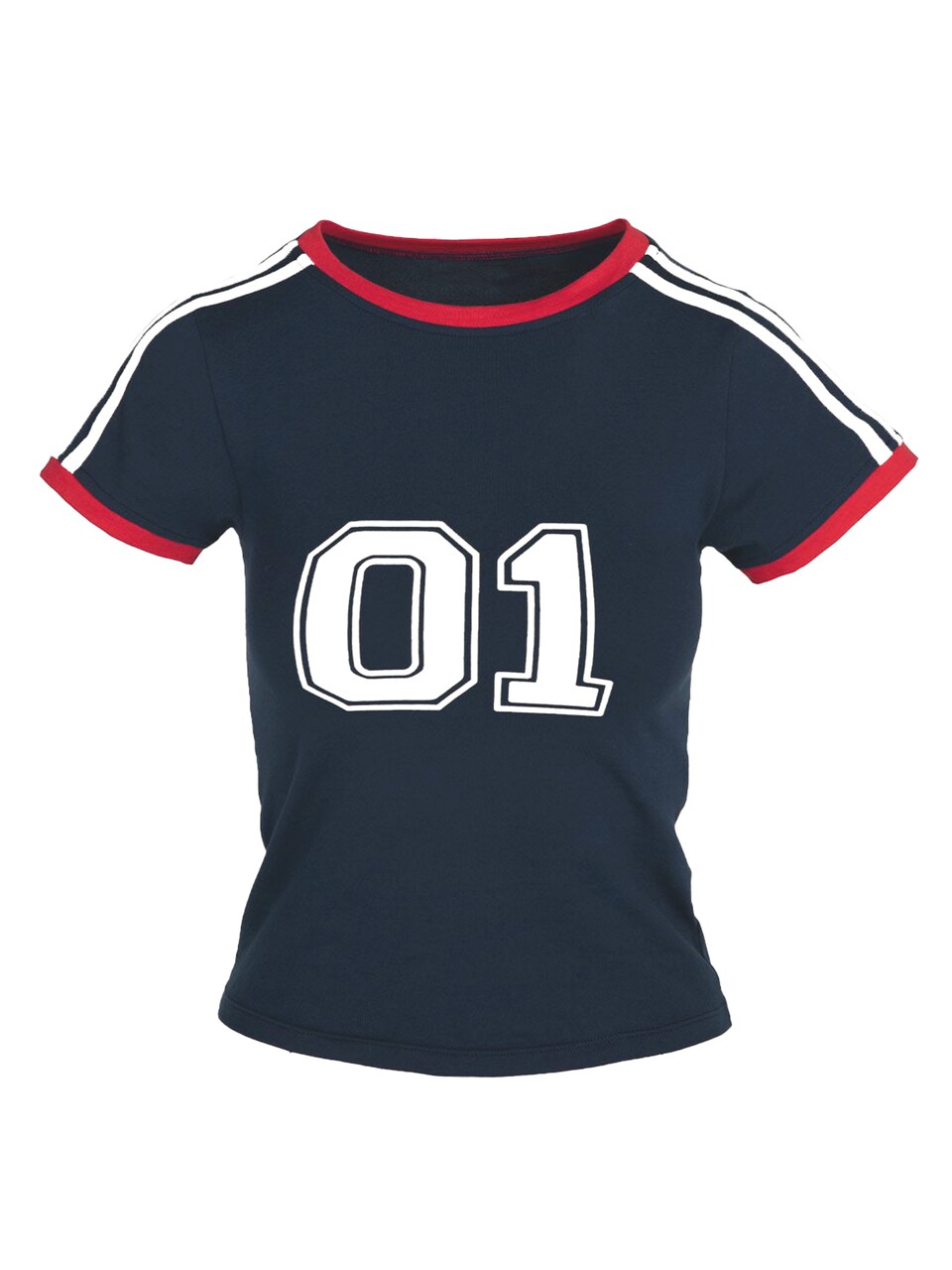 T-shirt marinblå / röd