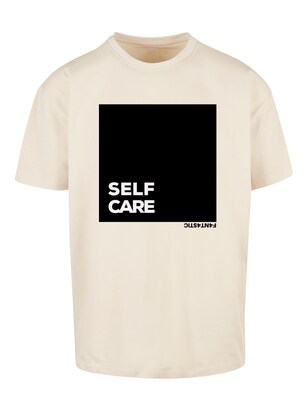 F4NT4STIC Shirt ‘SELF CARE’ Sand / Zwart