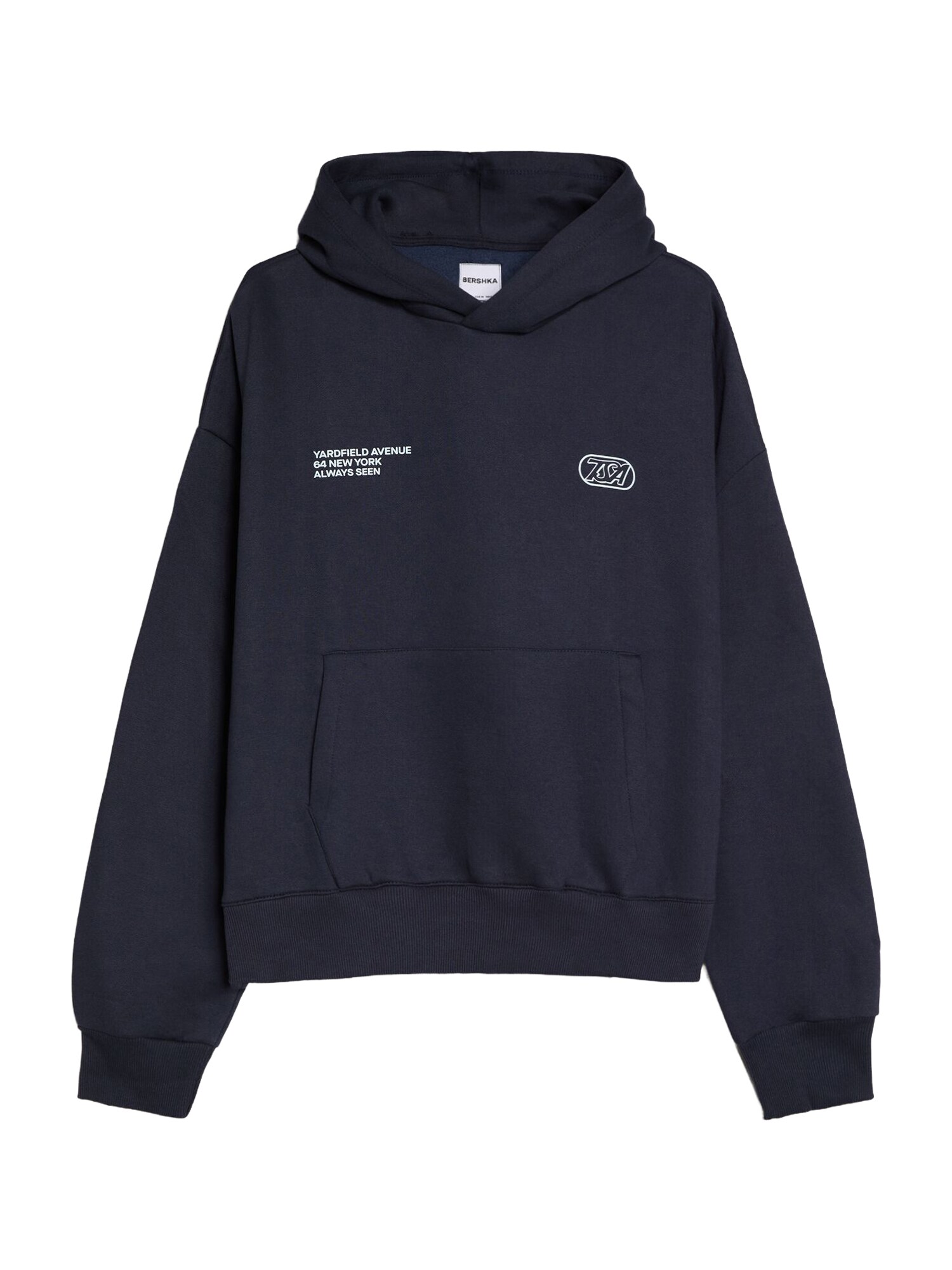 Bershka Bluză de molton  albastru marin / albastru pastel