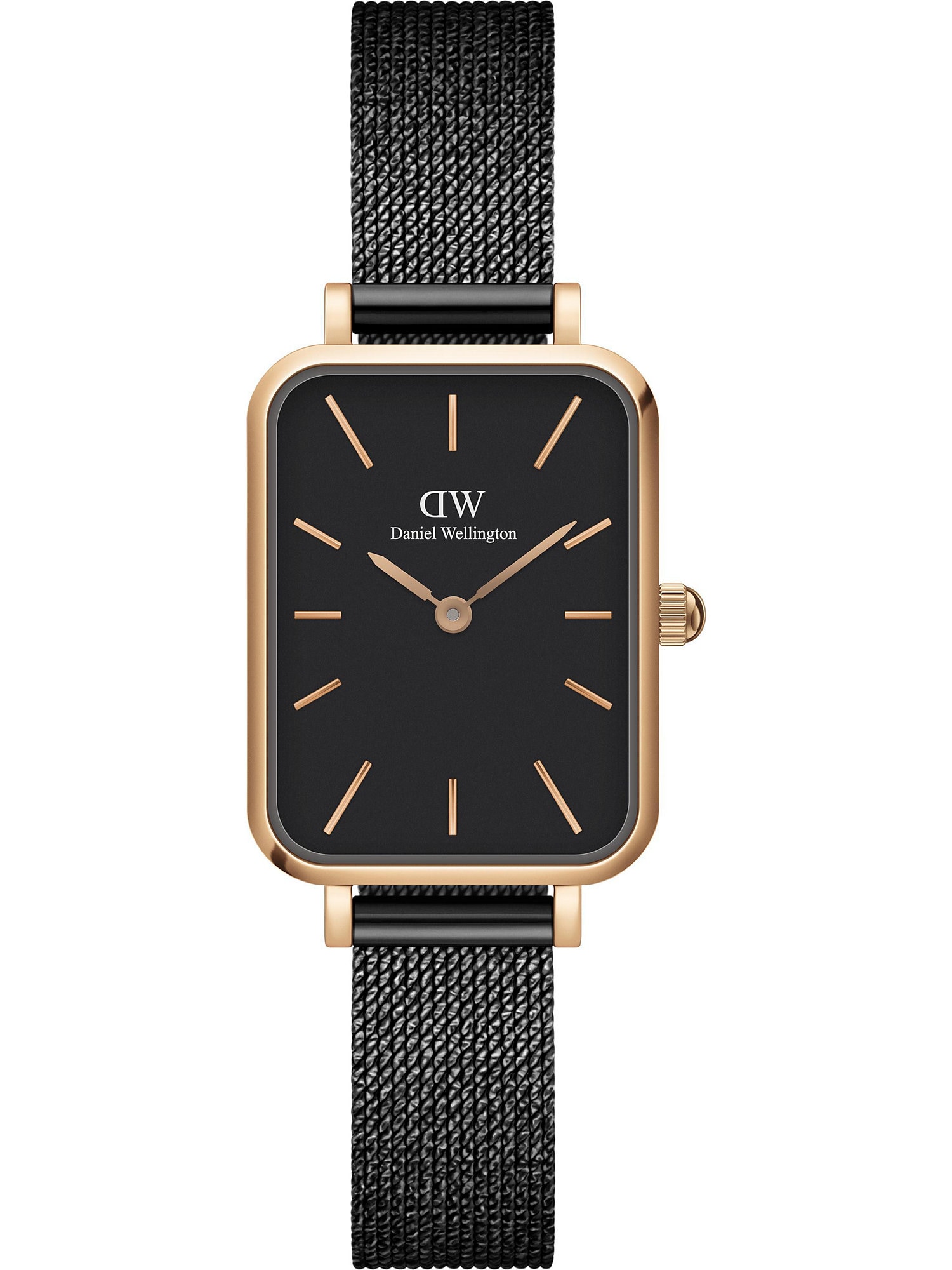 Daniel Wellington Analoginis (įprasto dizaino) laikrodis 'Quadro Pressed Ashfield RG Black' auksas / juoda