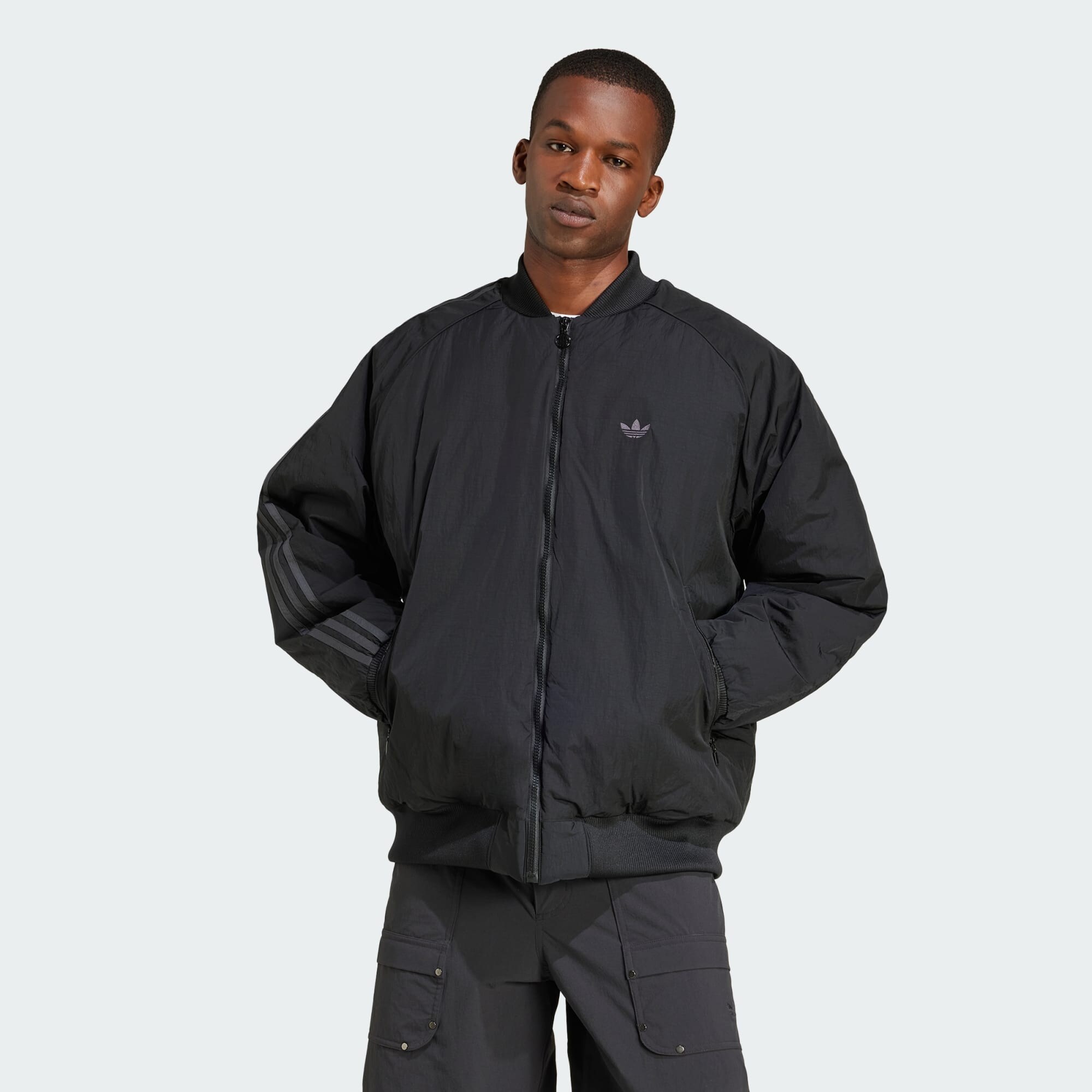 ADIDAS ORIGINALS Átmeneti dzseki  szürke / fekete termék 2. képe