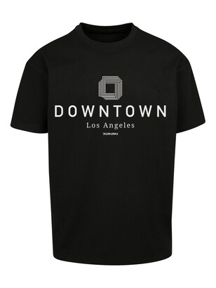 F4NT4STIC Shirt ‘Downtown LA’ Zwart / Wit