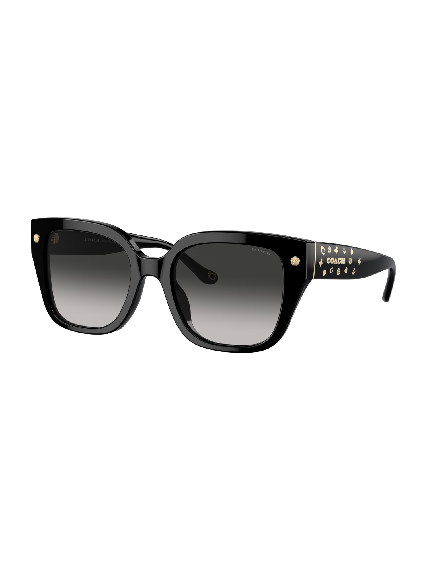 COACH Ochelari de soare  auriu / negru