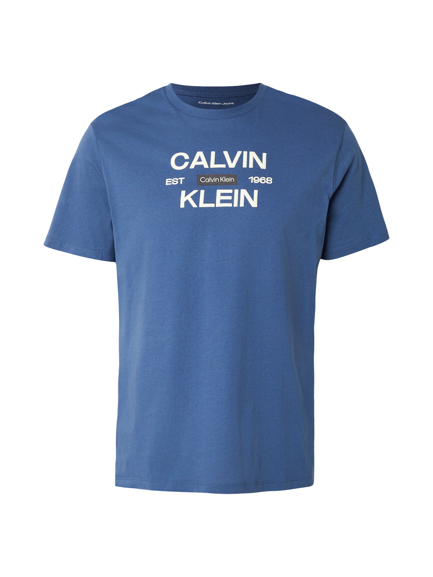 Calvin Klein Jeans Majica 'Logo Graphic'  kraljevo modra / črna / bela