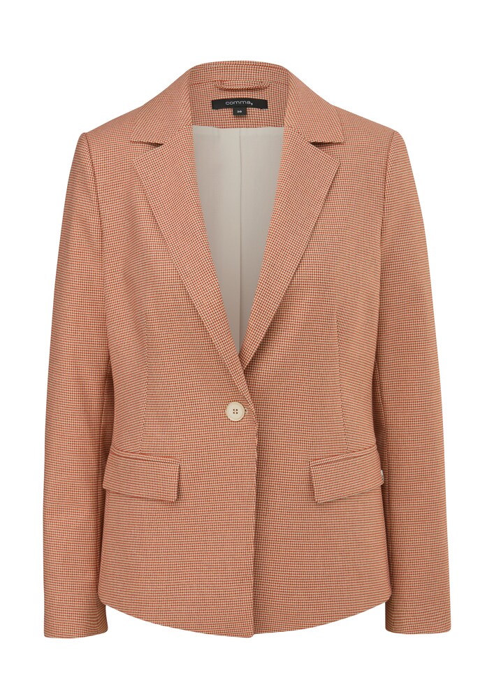 COMMA Blazer Damen Größe 38 beige / orange / schwarz