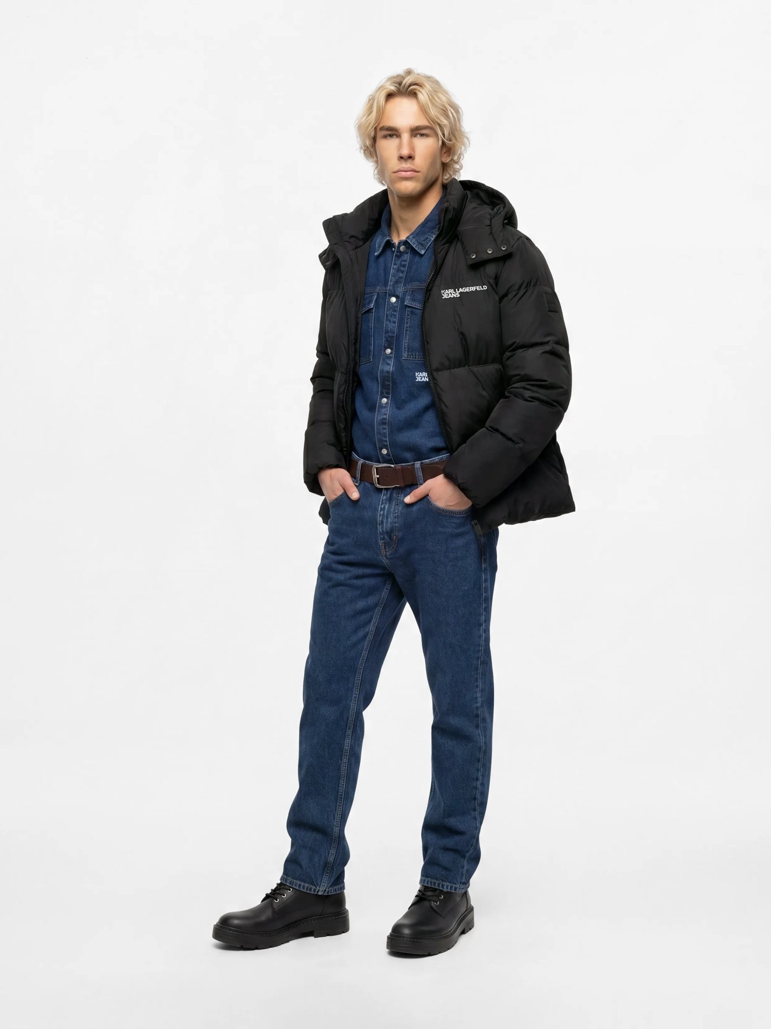 KARL LAGERFELD JEANS Chaqueta de invierno negro – imagen 3