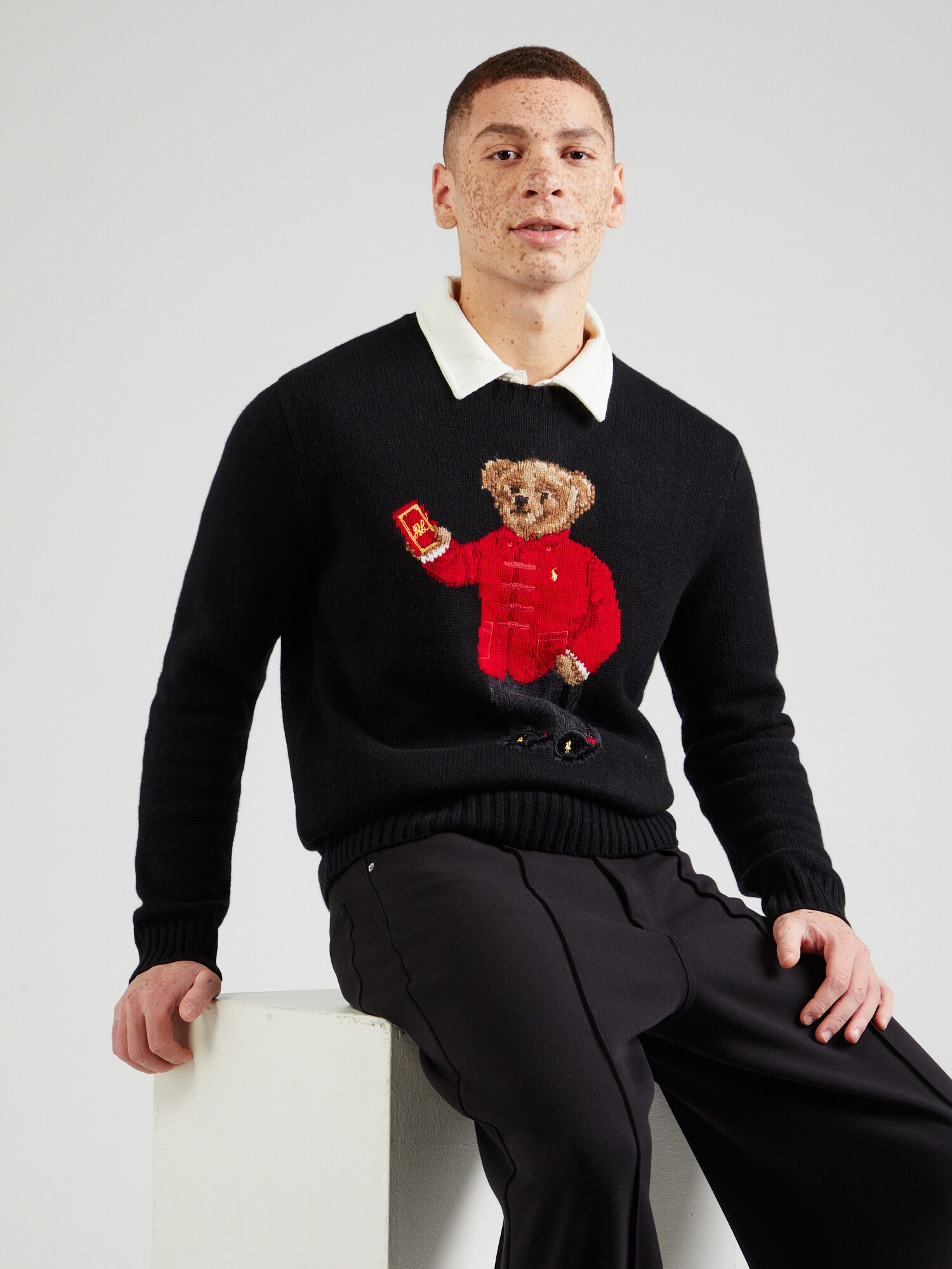 Polo Ralph Lauren Pulóver  barna / arany / sötétvörös / fekete termék 2. képe