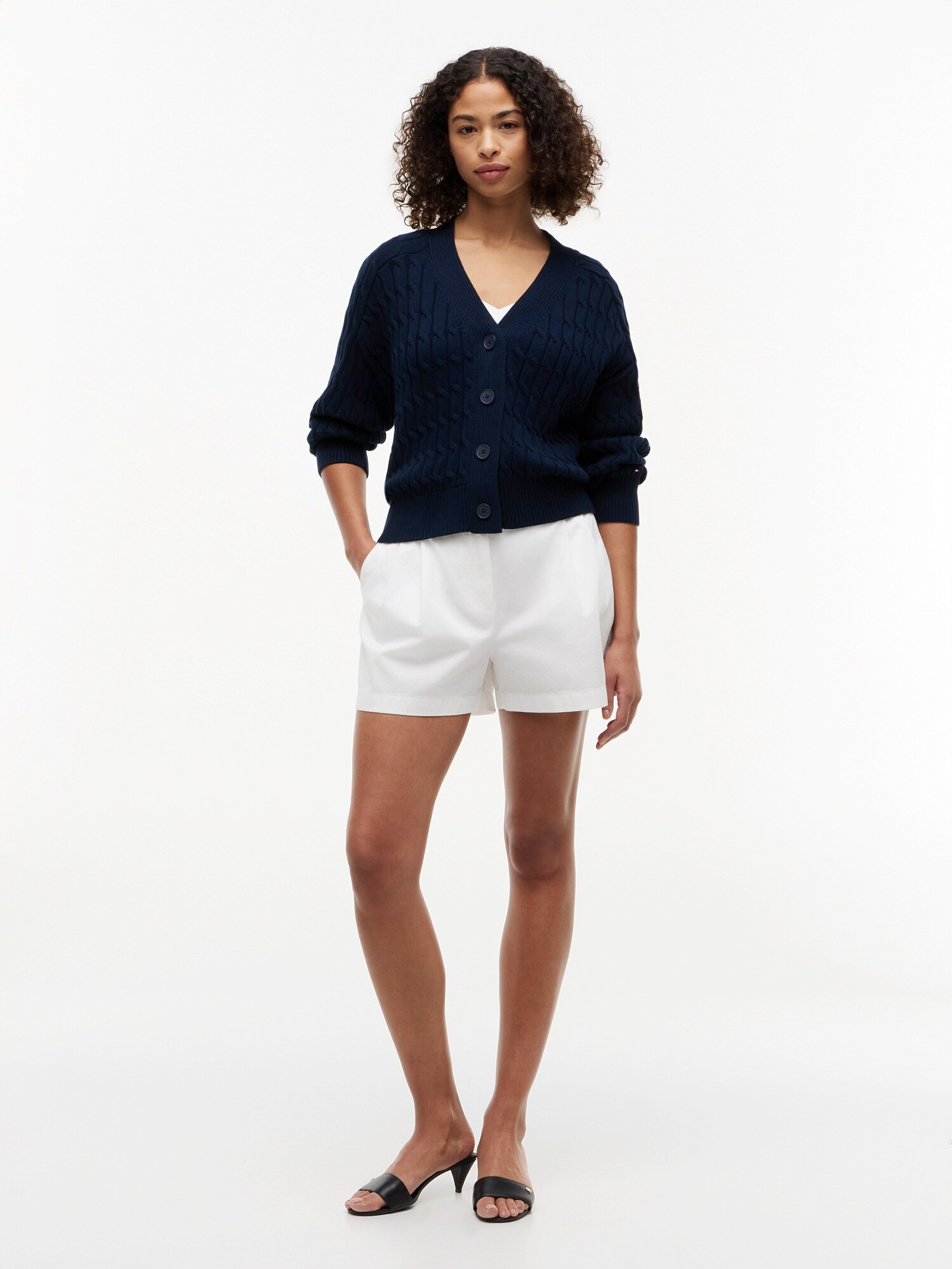 TOMMY HILFIGER Cárdigan 'Cable Oversized'  navy – imagen 4