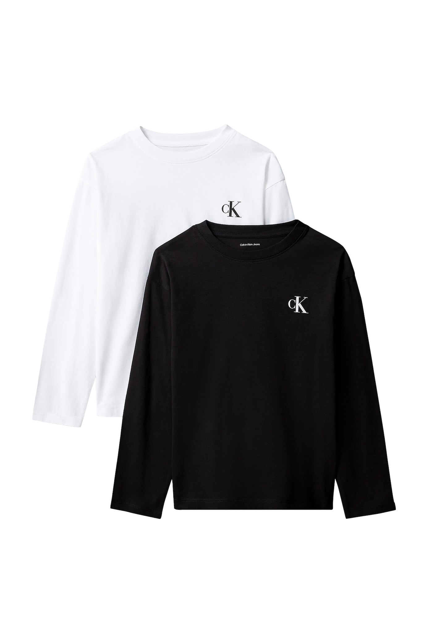 Calvin Klein Jeans Tricou negru / alb
