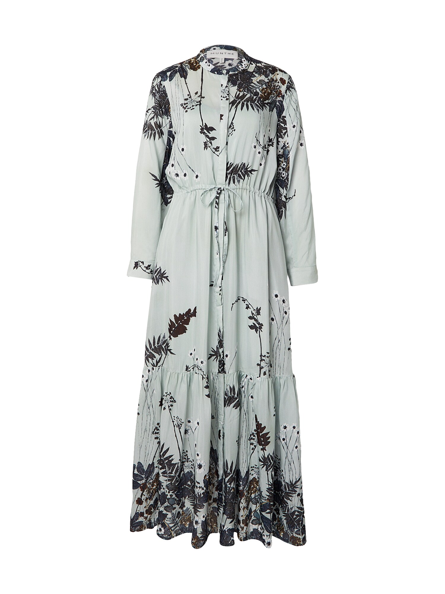 Munthe Abito camicia 'BERNADETTE'  marrone / menta / verde scuro / bianco