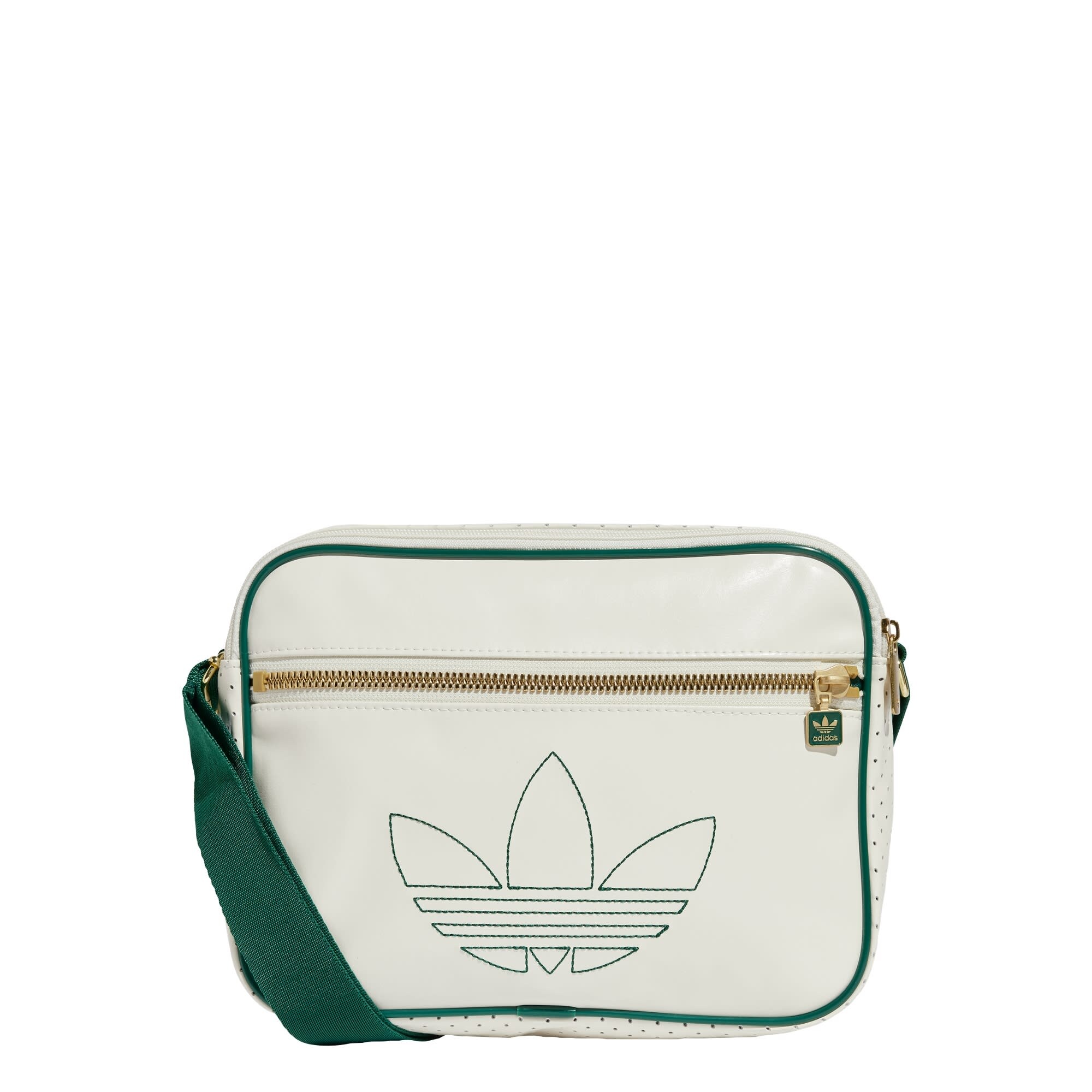 ADIDAS ORIGINALS Válltáska 'Airliner'  sötétzöld / fehér akciós termékkép 1