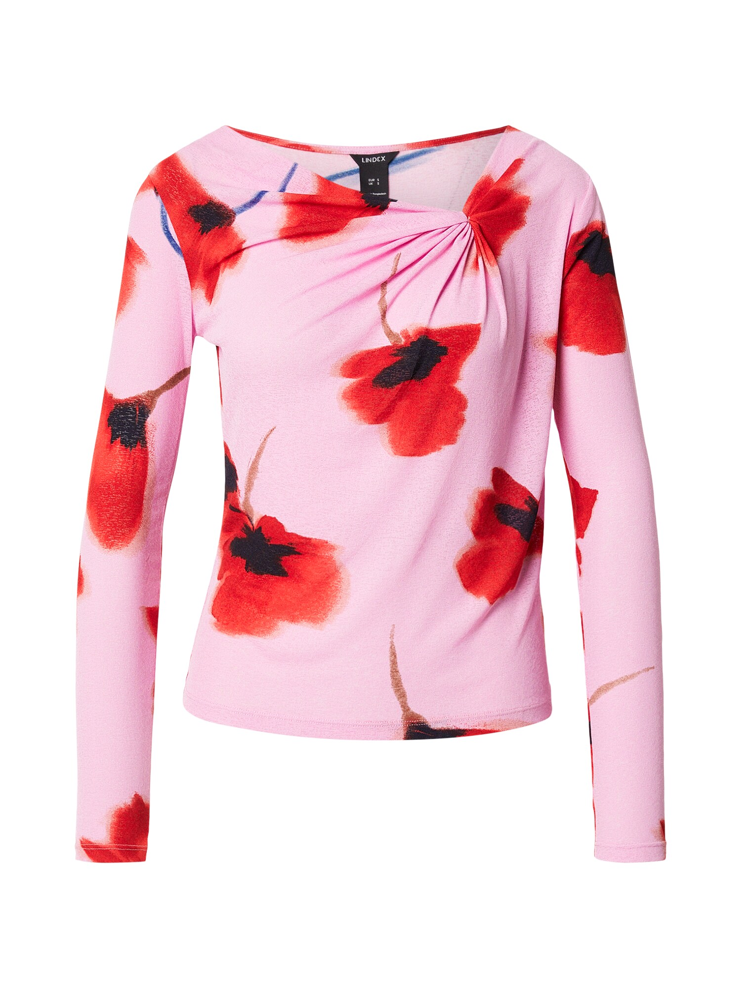 Lindex Tricou Simonetta  ciocolatiu / roz / roșu / negru