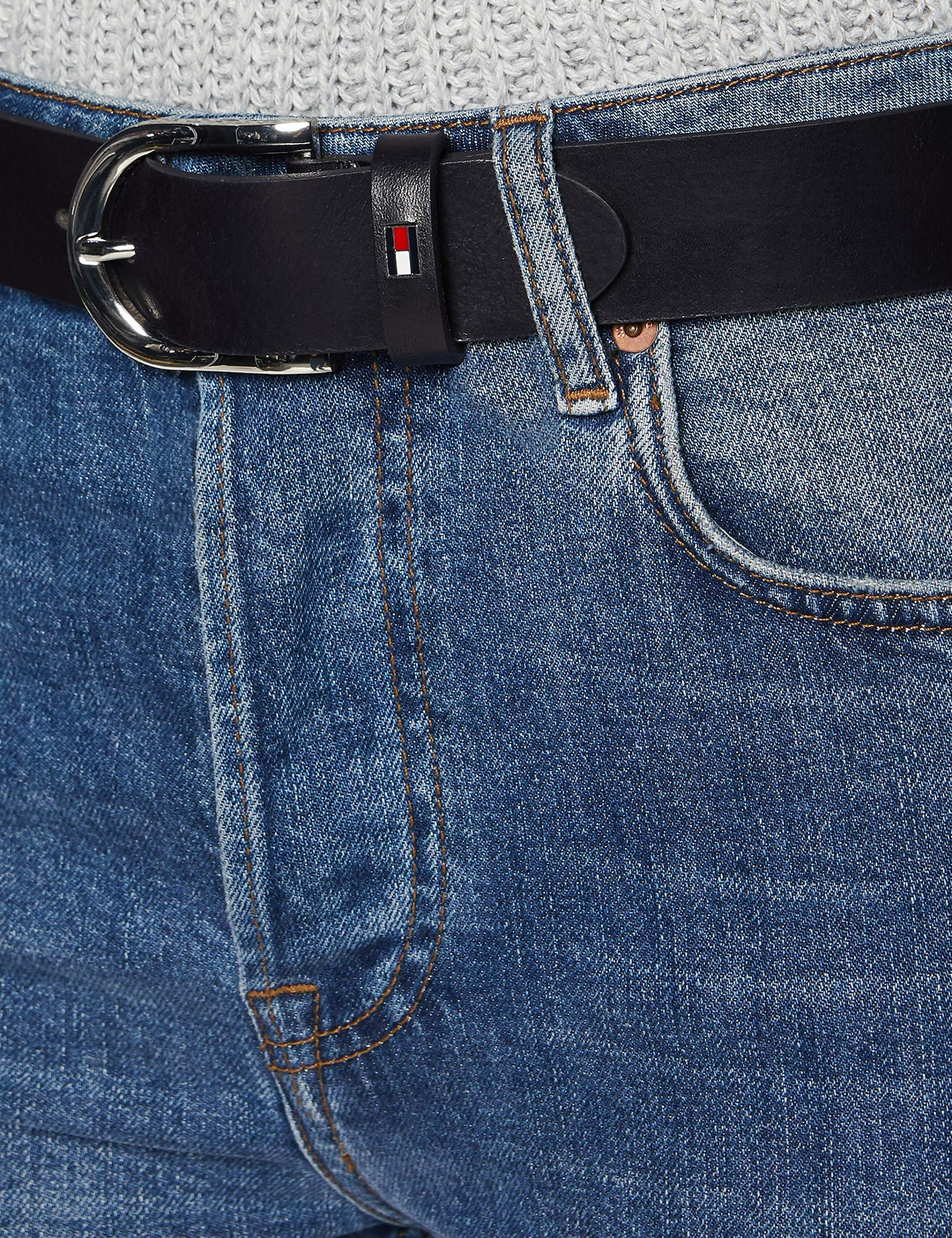 TOMMY HILFIGER Opasky 'Danny' tmavomodrá / jasne červená / biela (obrázok 3)