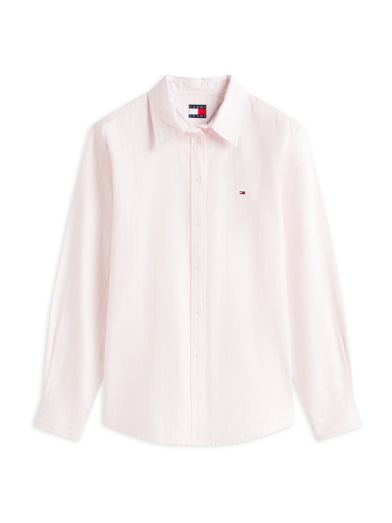 Tommy Jeans Bluză  roz pastel / alb
