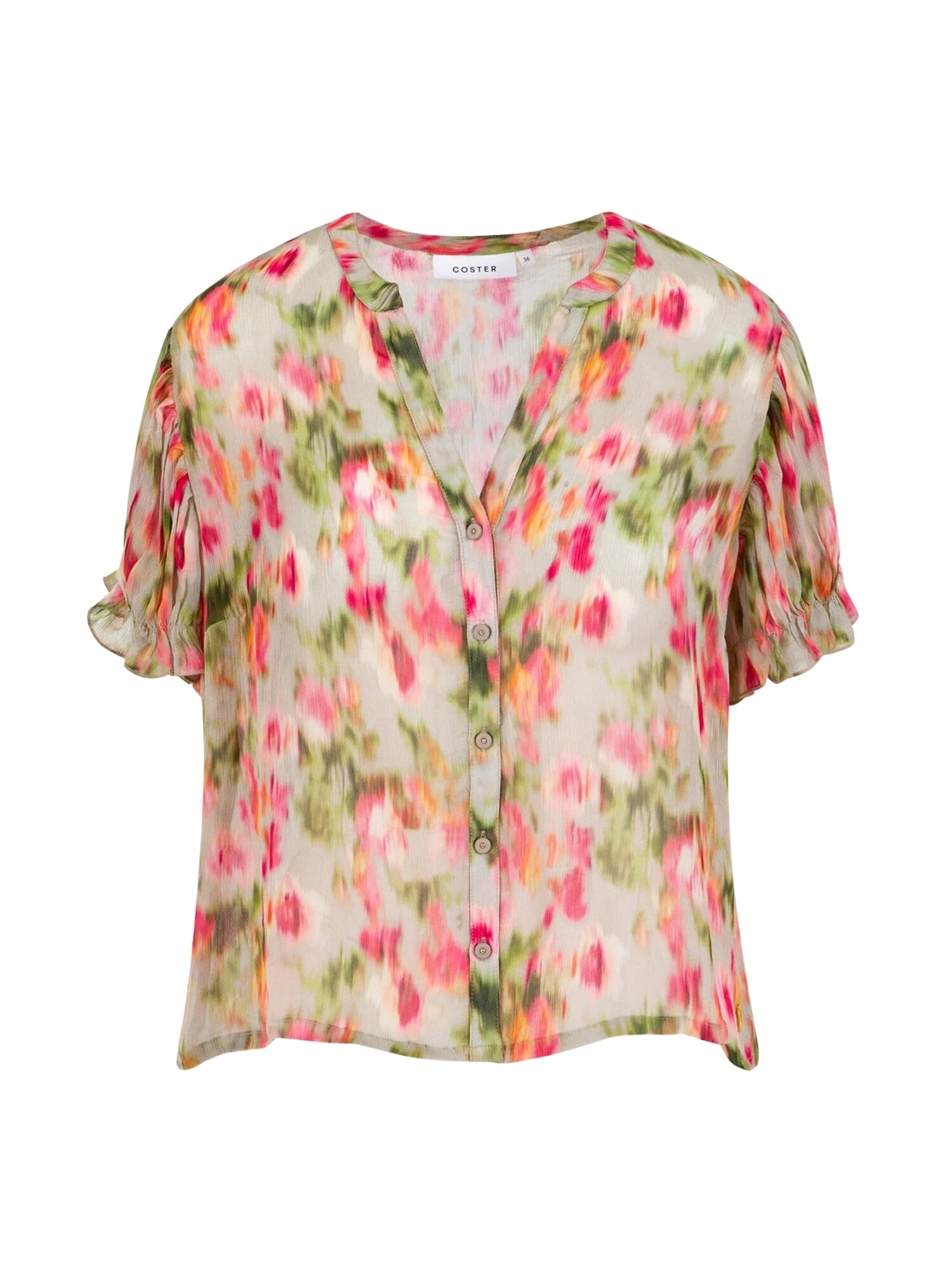 Coster Copenhagen Blusa  verde pastel / naranja / coral / rosa