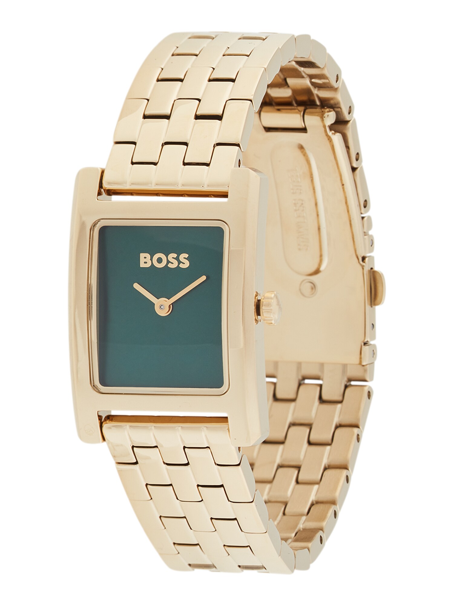 BOSS Ceas analogic  auriu / verde smarald