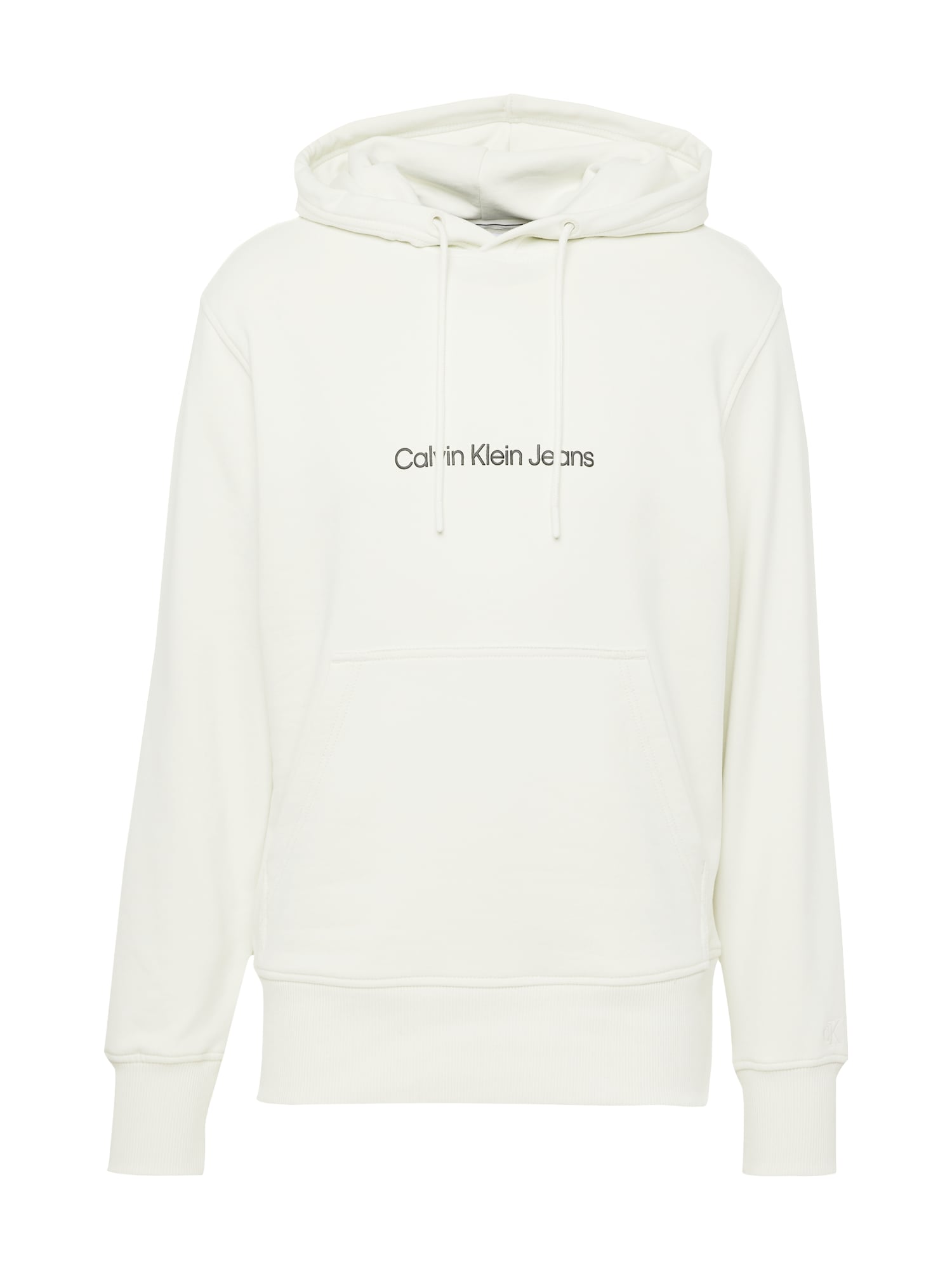 Calvin Klein Jeans Megztinis be užsegimo juoda / natūrali balta